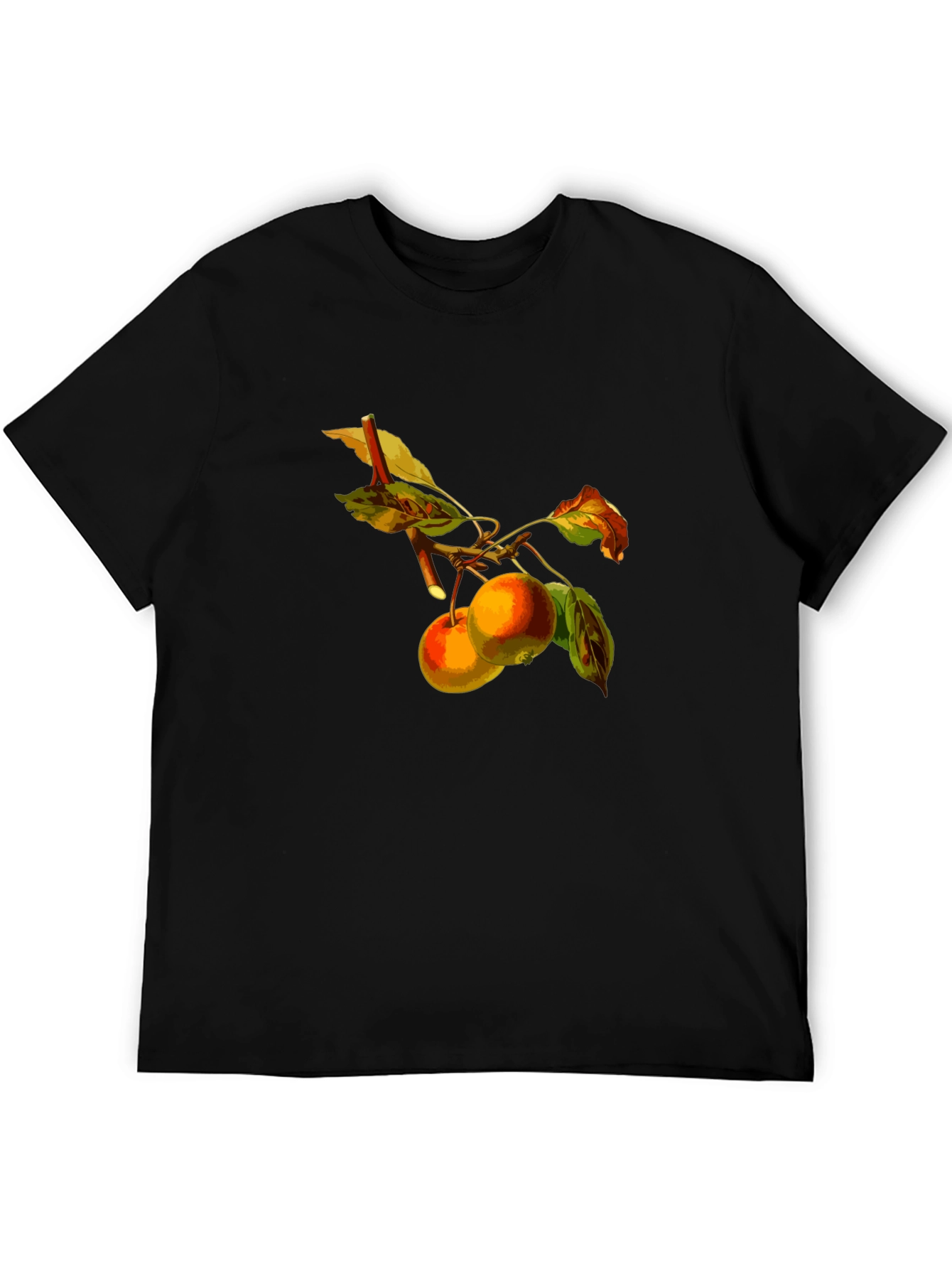 Apples on Branch Black T-Shirt