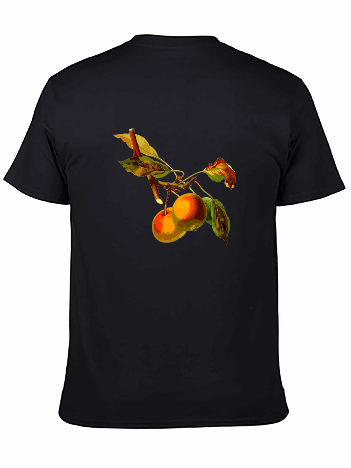 Apples on Branch Black T-Shirt