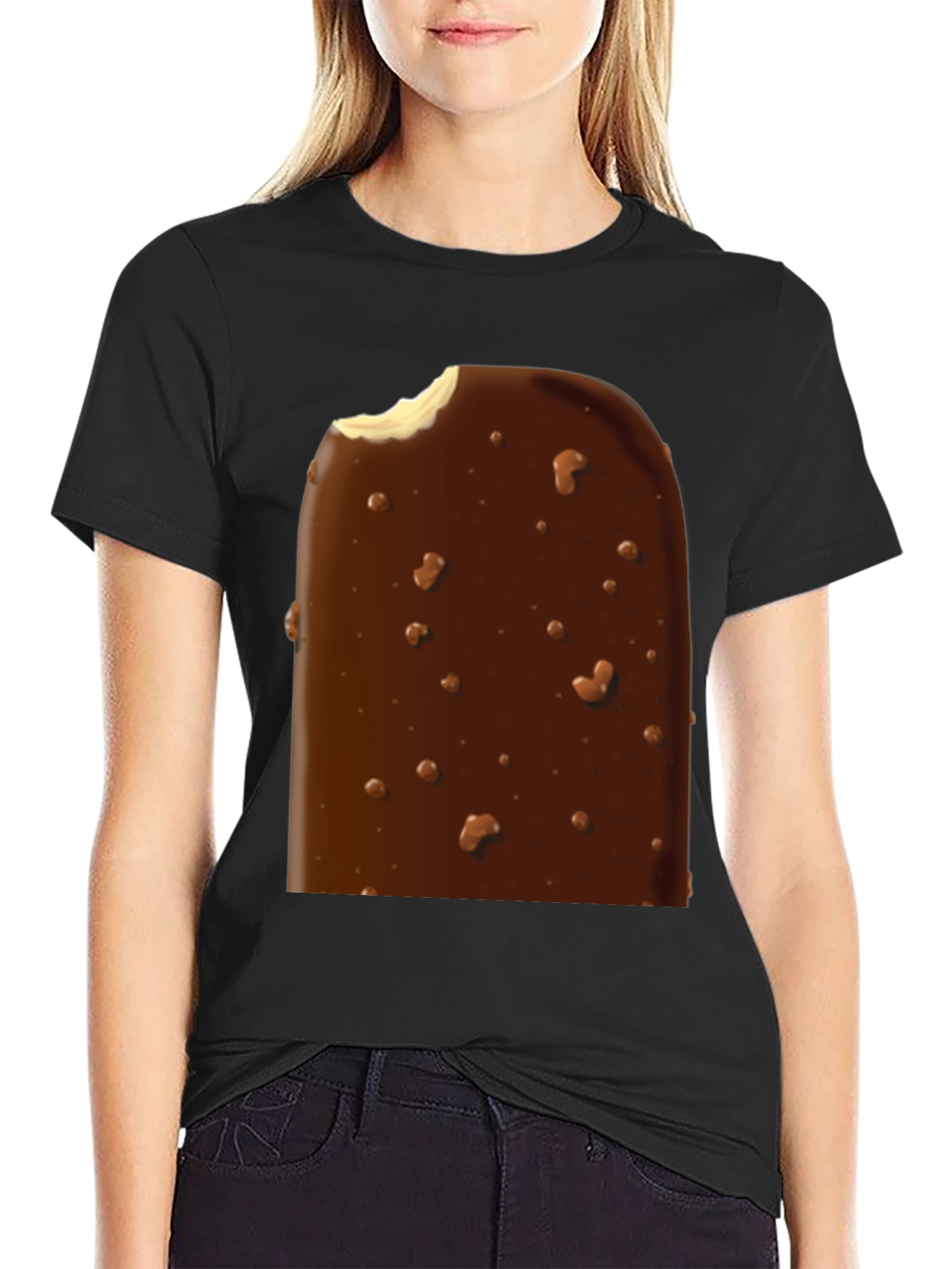 Ice Cream Bar Graphic Tee - Black