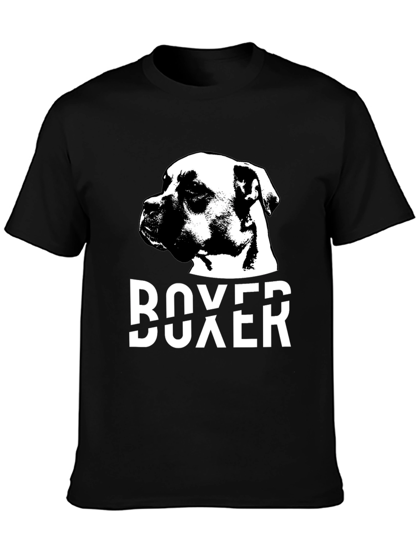 Boxer Dog Black T-Shirt - Canine Lover Tee