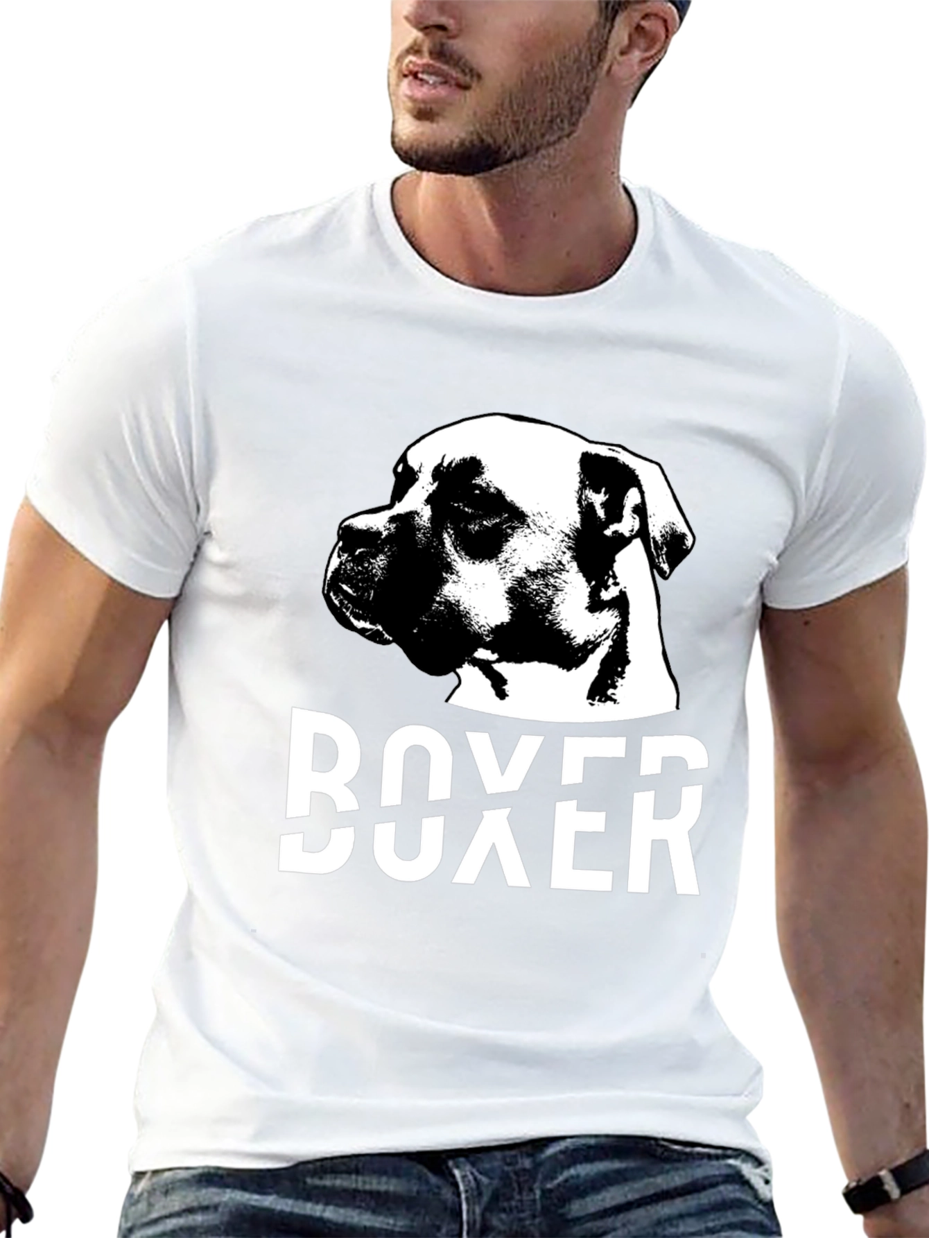 Boxer Dog Black T-Shirt - Canine Lover Tee