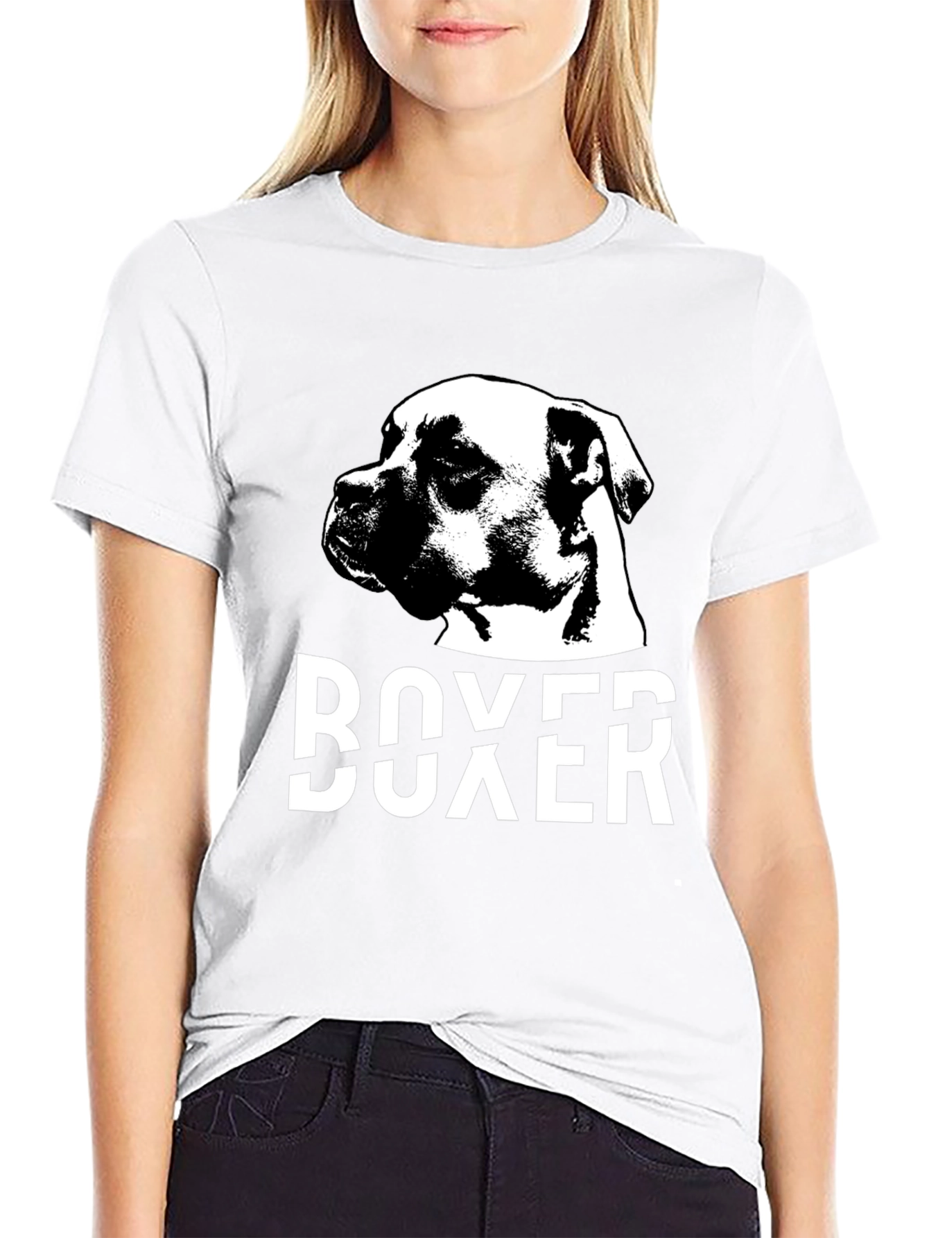 Boxer Dog Black T-Shirt - Canine Lover Tee