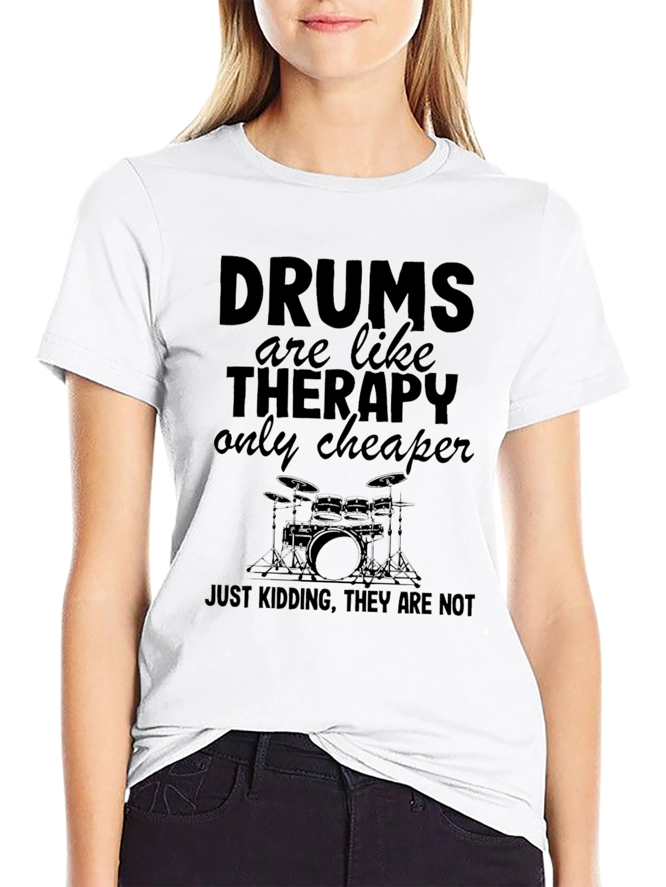 Drums are Like Therapy Mens T-Shirt