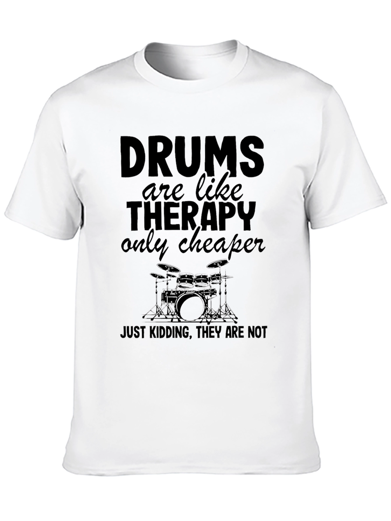Drums are Like Therapy Mens T-Shirt