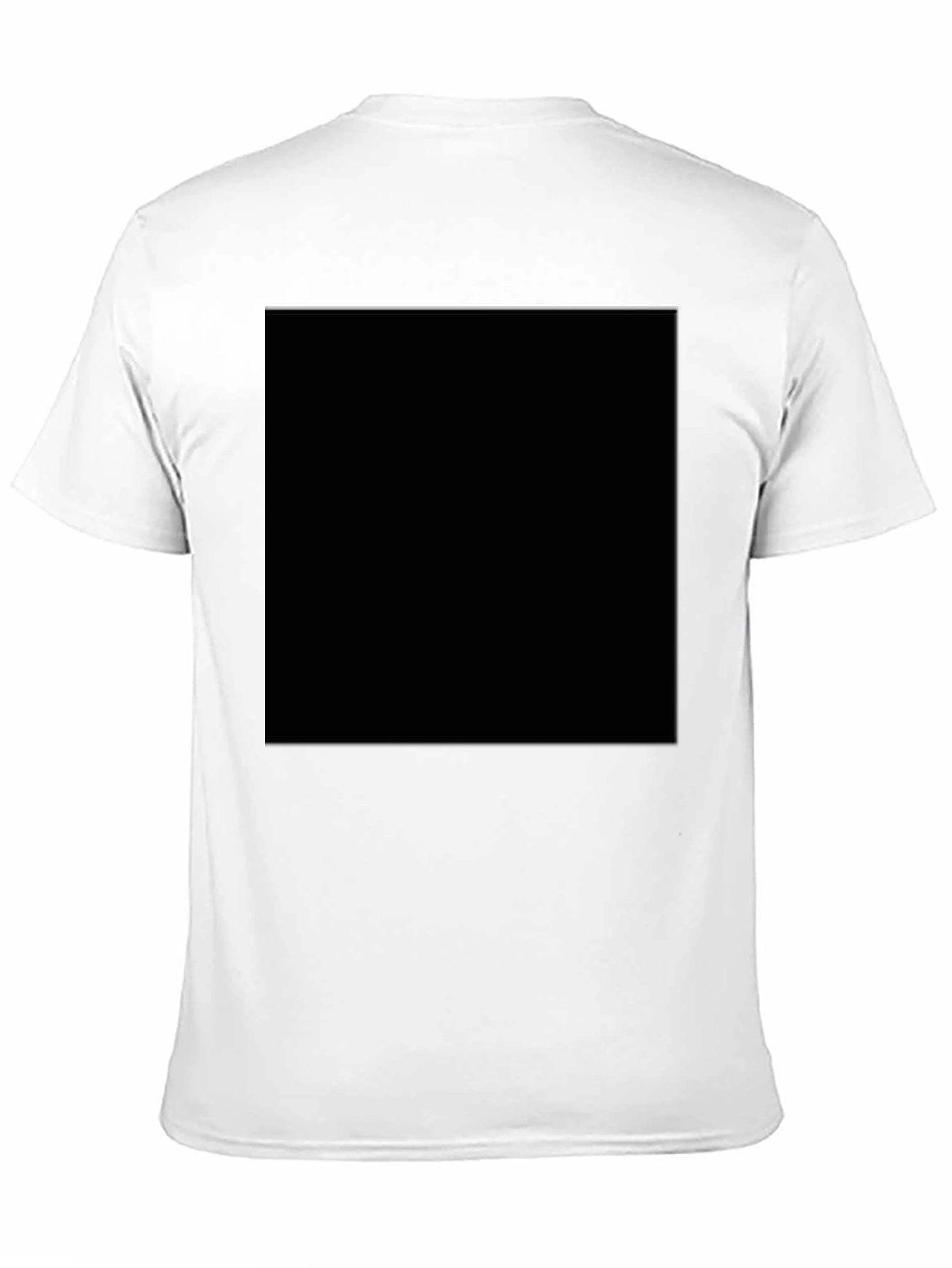 Mens Solid Black Short Sleeve Crew Neck T-Shirt