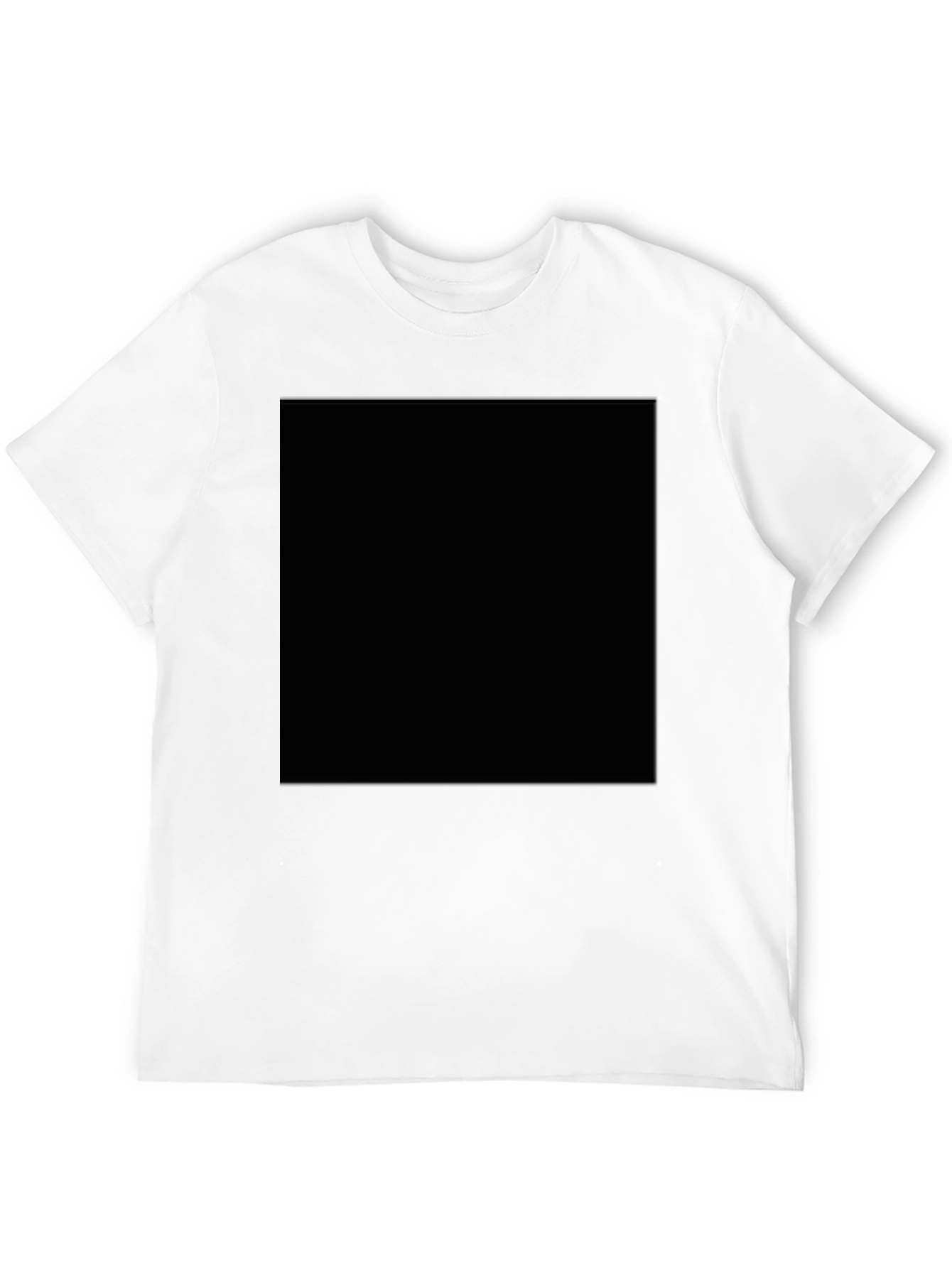 Mens Solid Black Short Sleeve Crew Neck T-Shirt