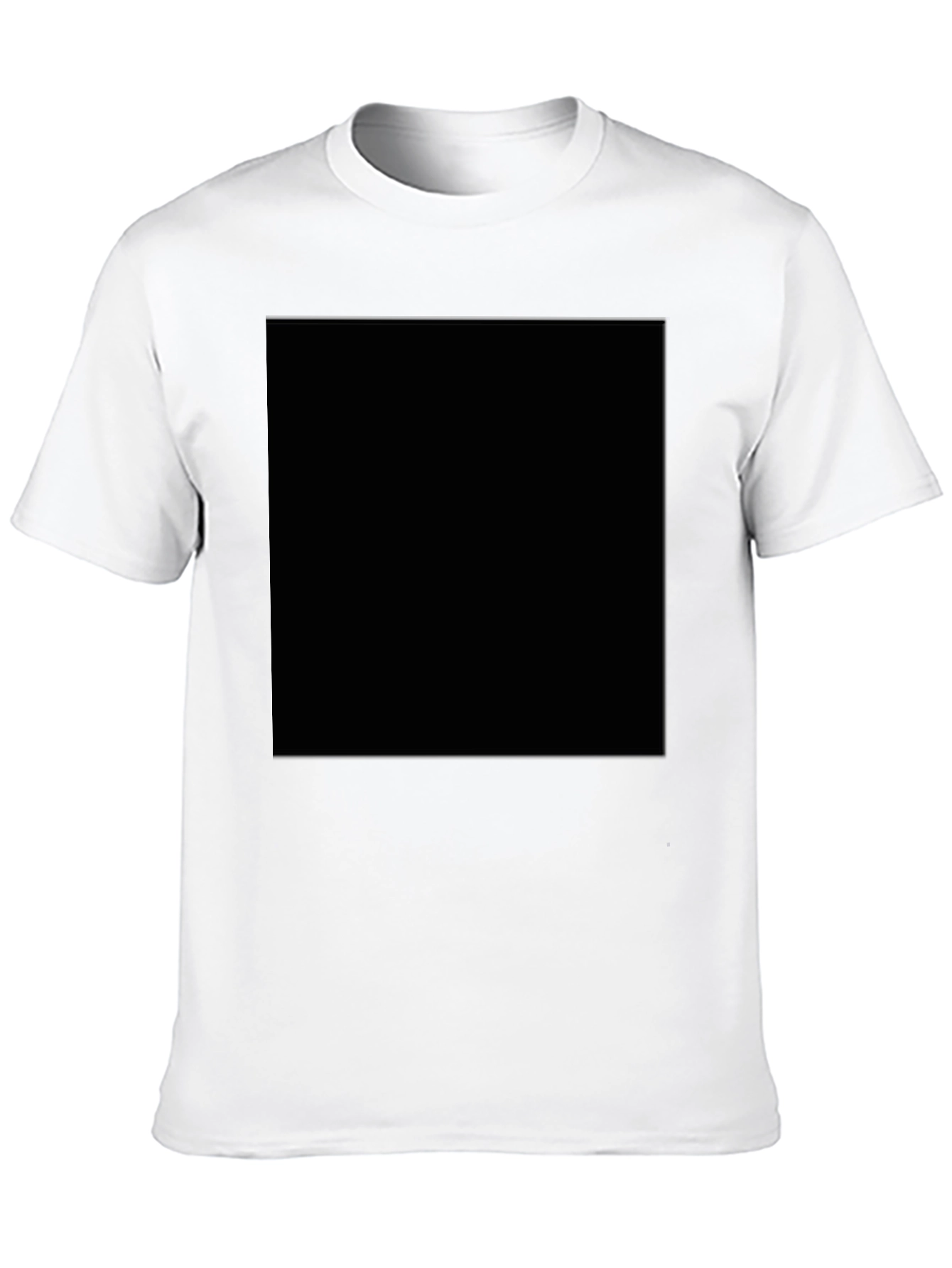 Mens Solid Black Short Sleeve Crew Neck T-Shirt