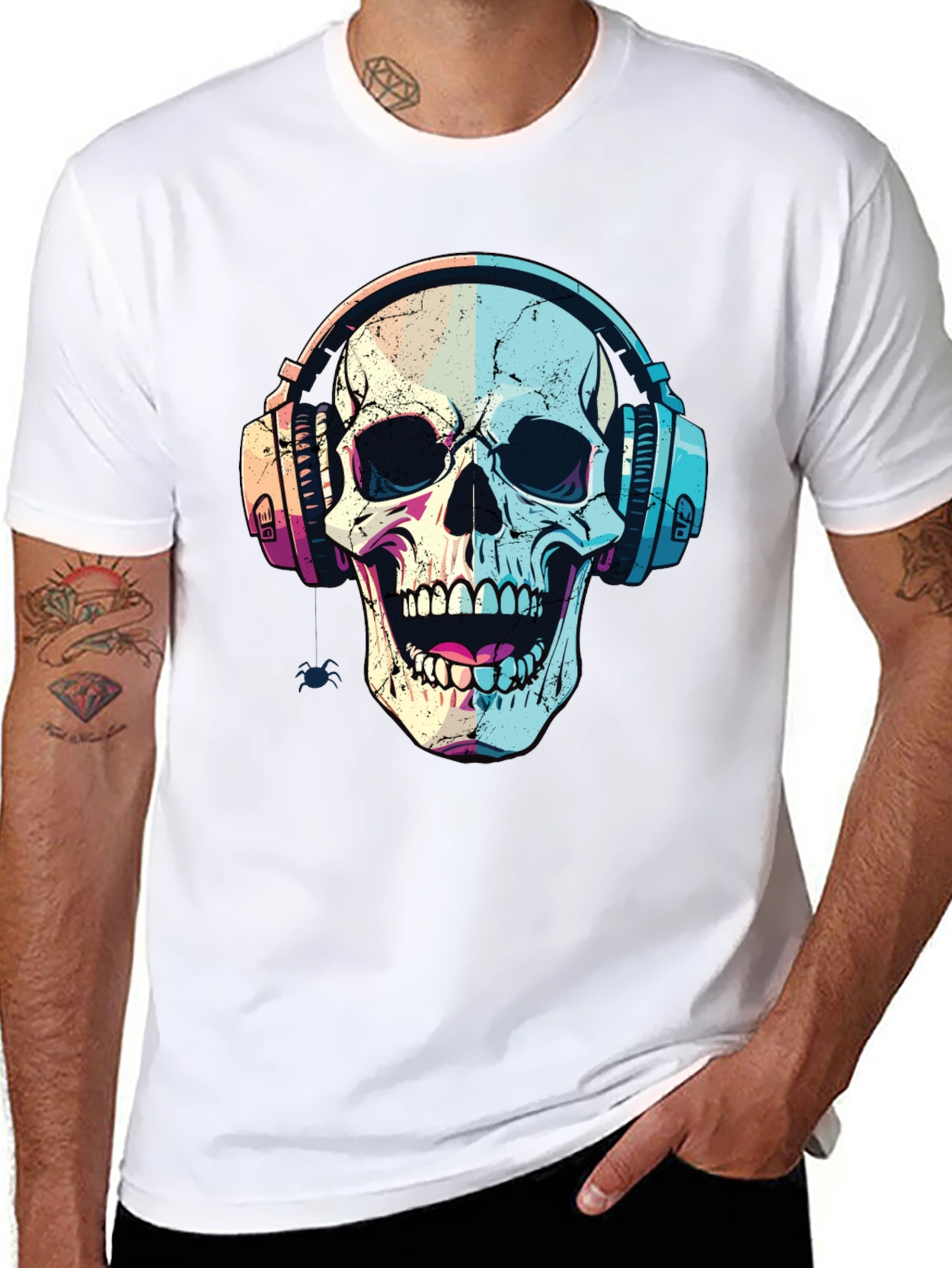 Skull Headphones Graphic Tee