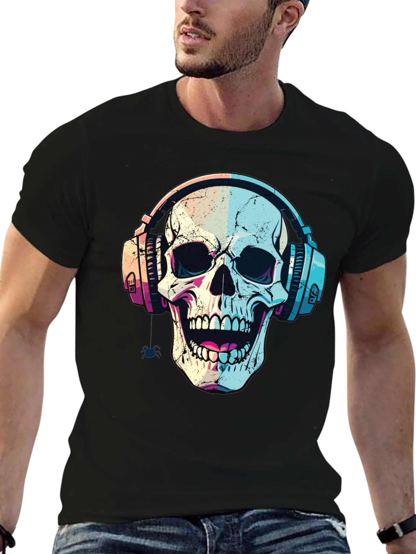 Skull Headphones Graphic Tee
