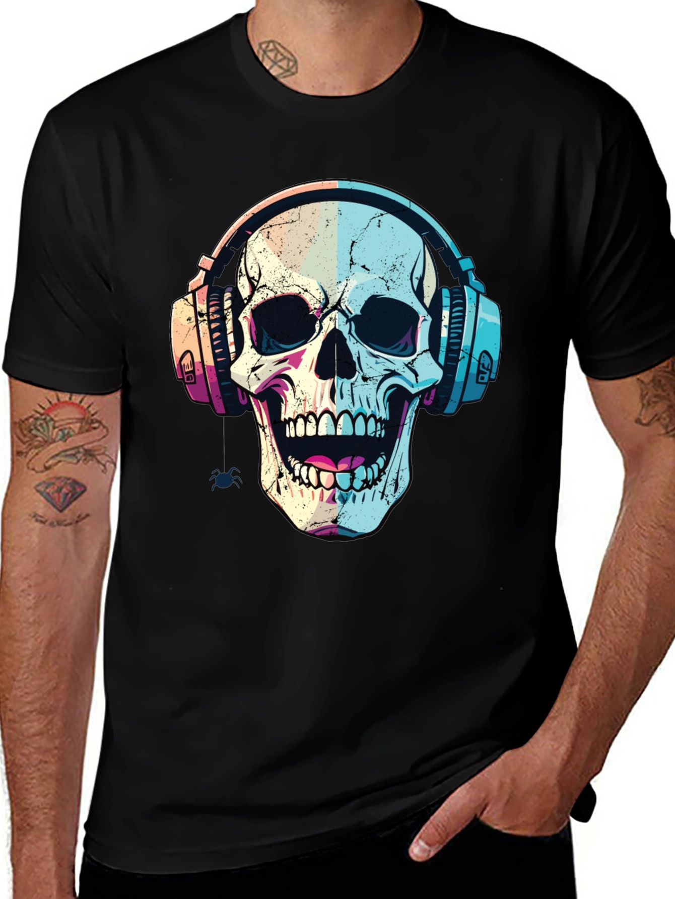 Skull Headphones Graphic Tee