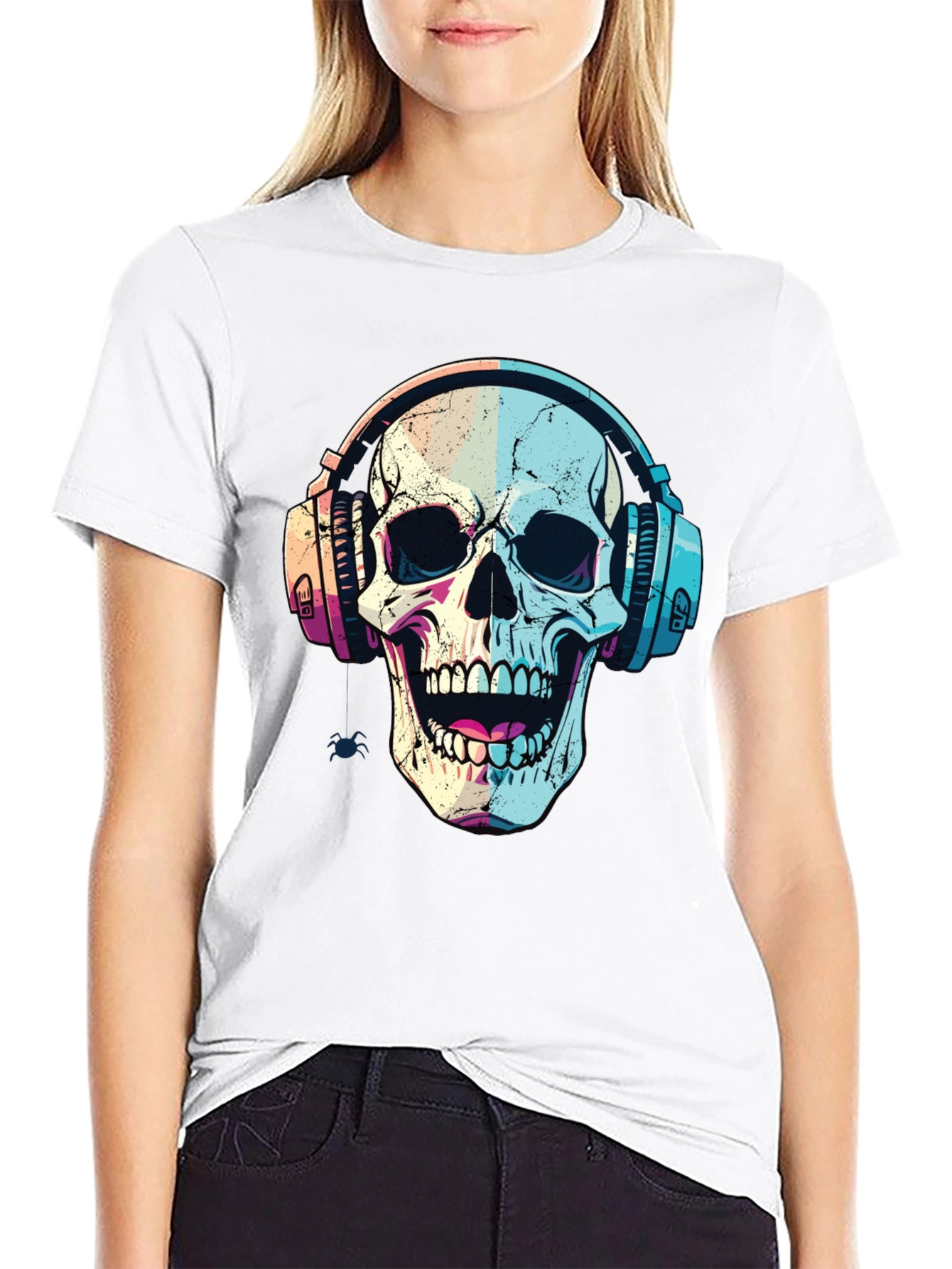 Skull Headphones Graphic Tee