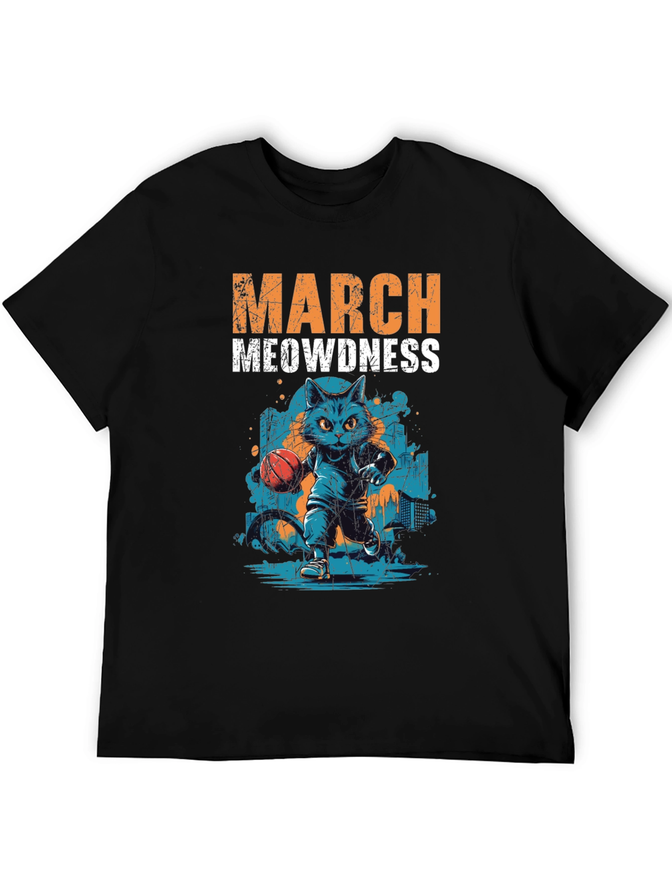 March Meowdness Basketball Cat T-Shirt