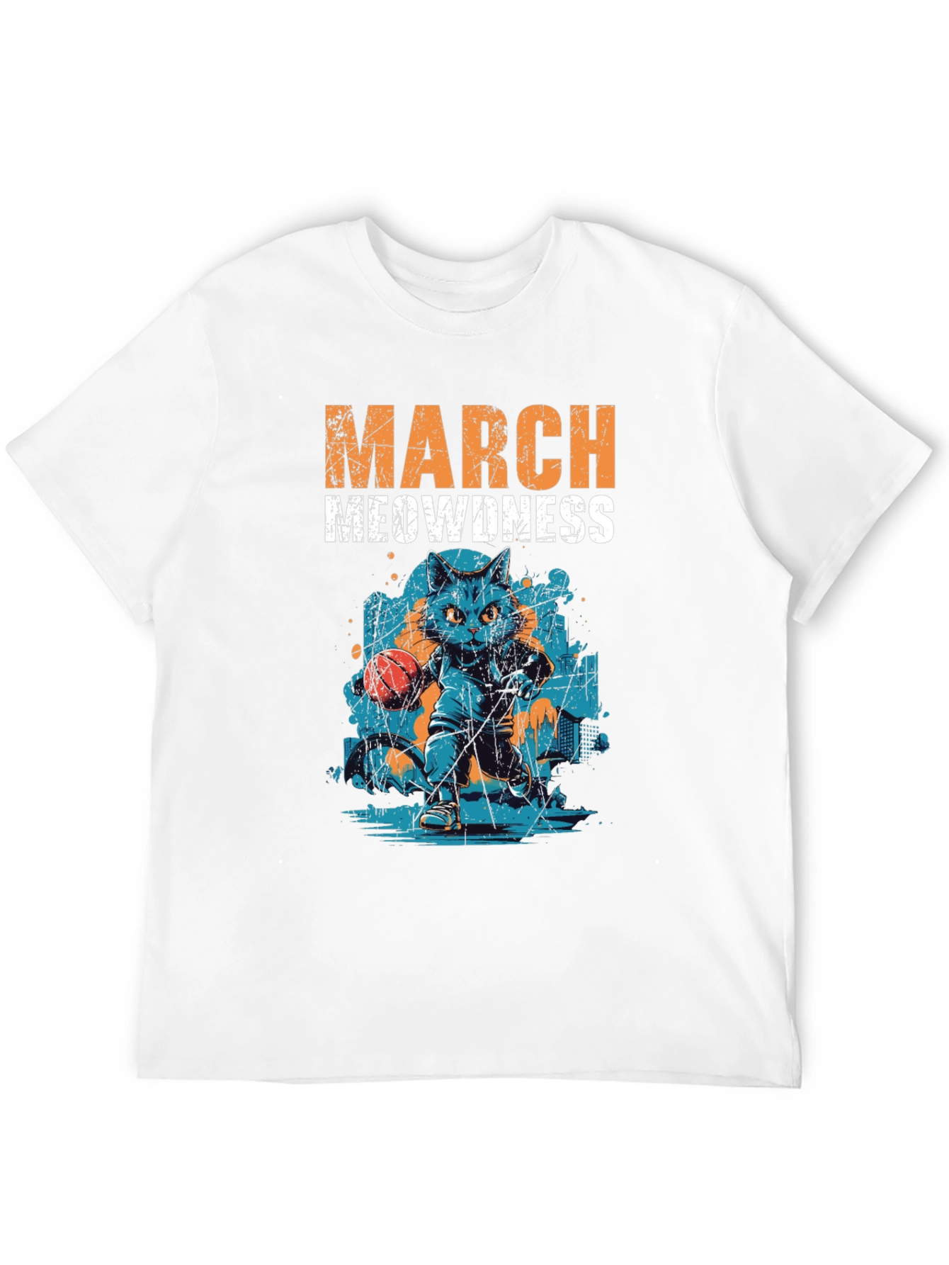 March Meowdness Basketball Cat T-Shirt