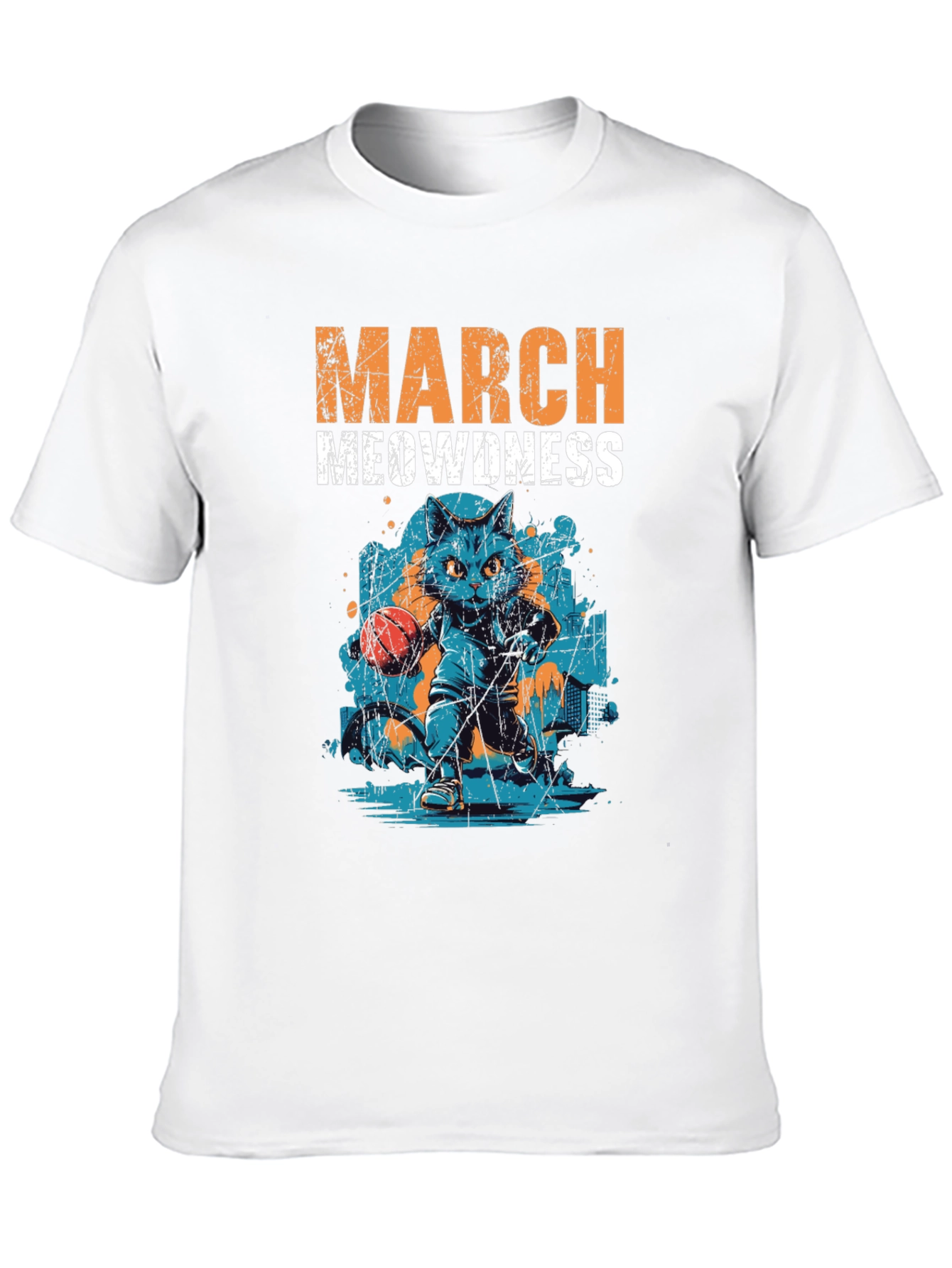 March Meowdness Basketball Cat T-Shirt