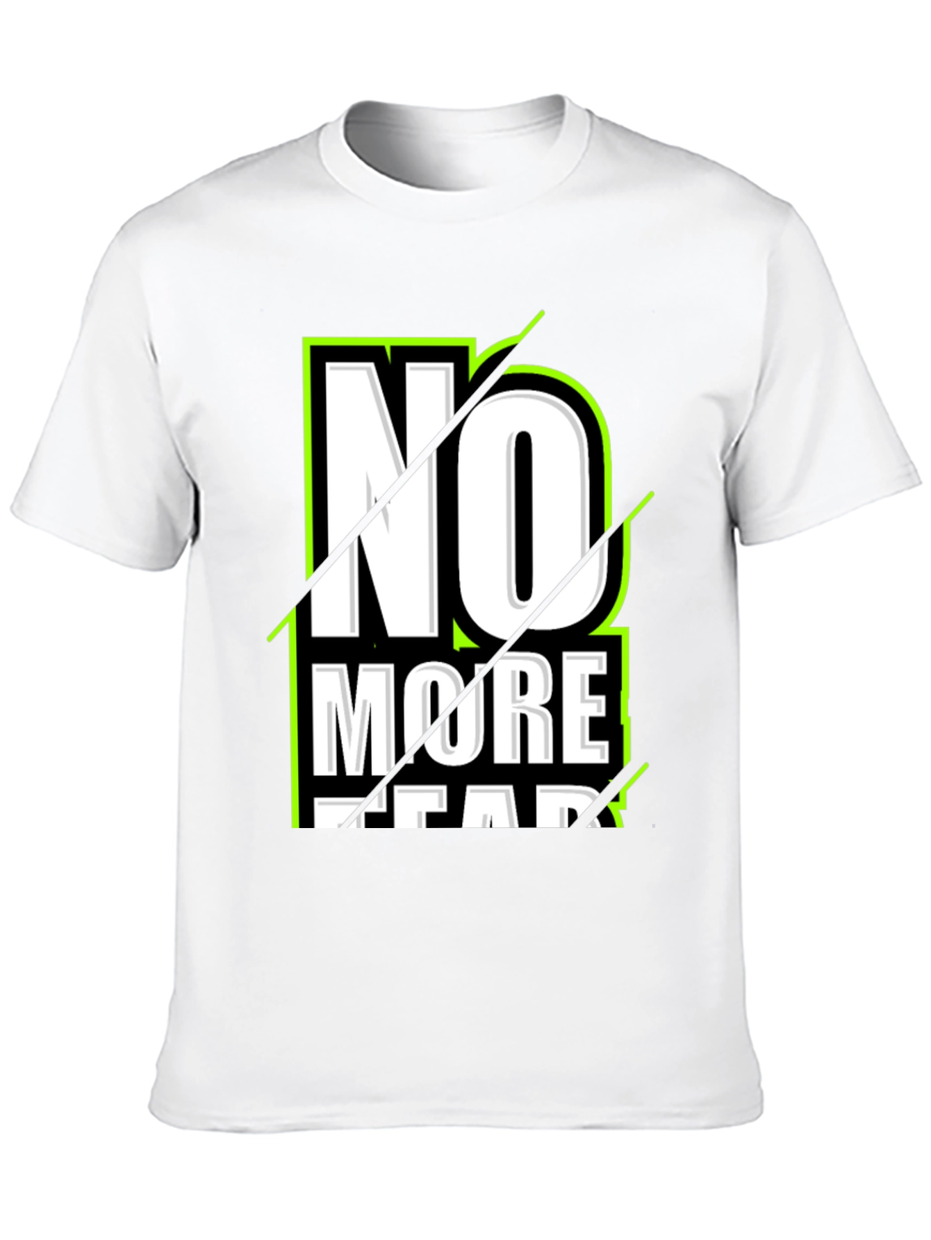 No More Fear Graphic Print Black T-Shirt