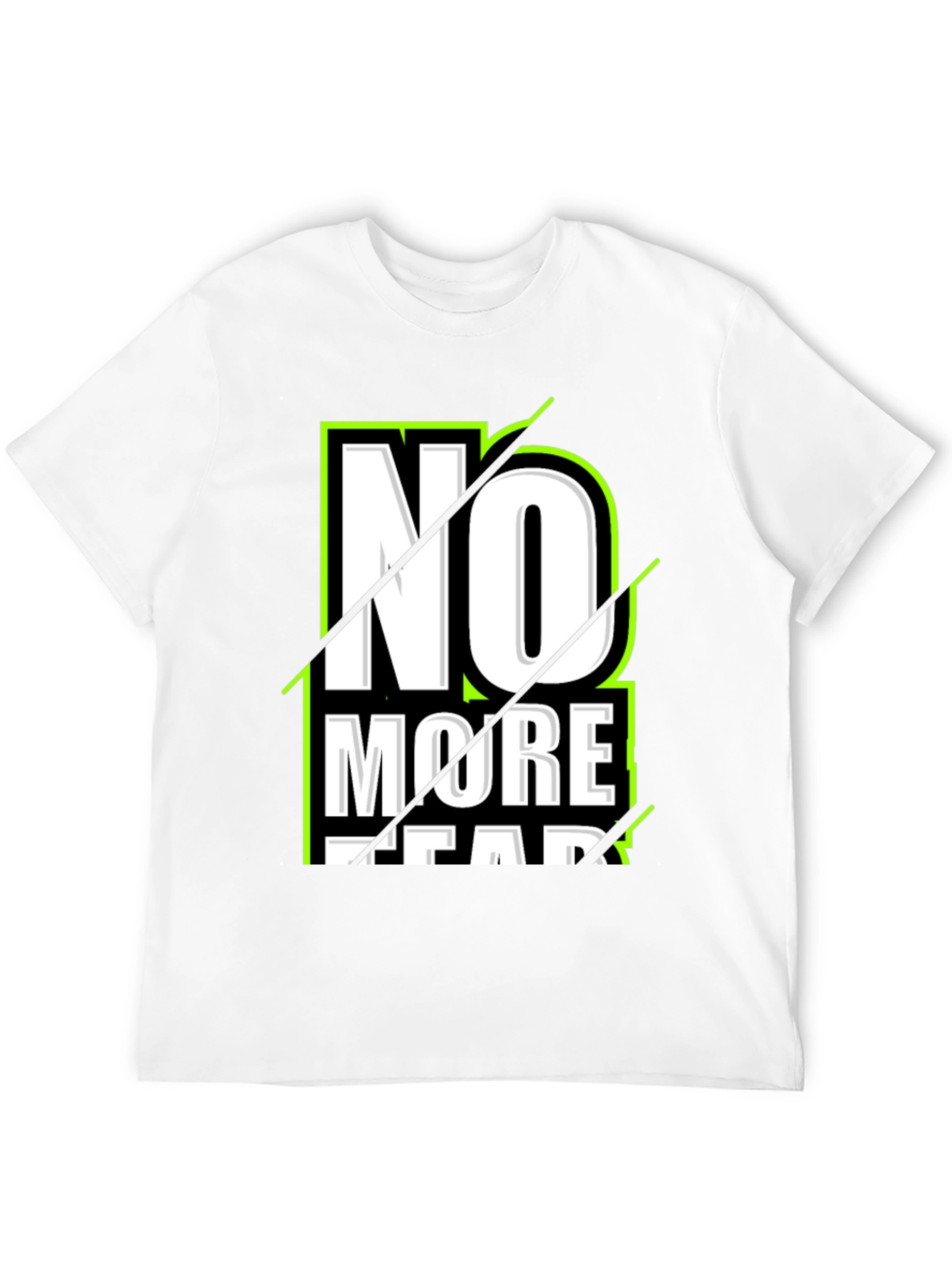 No More Fear Graphic Print Black T-Shirt
