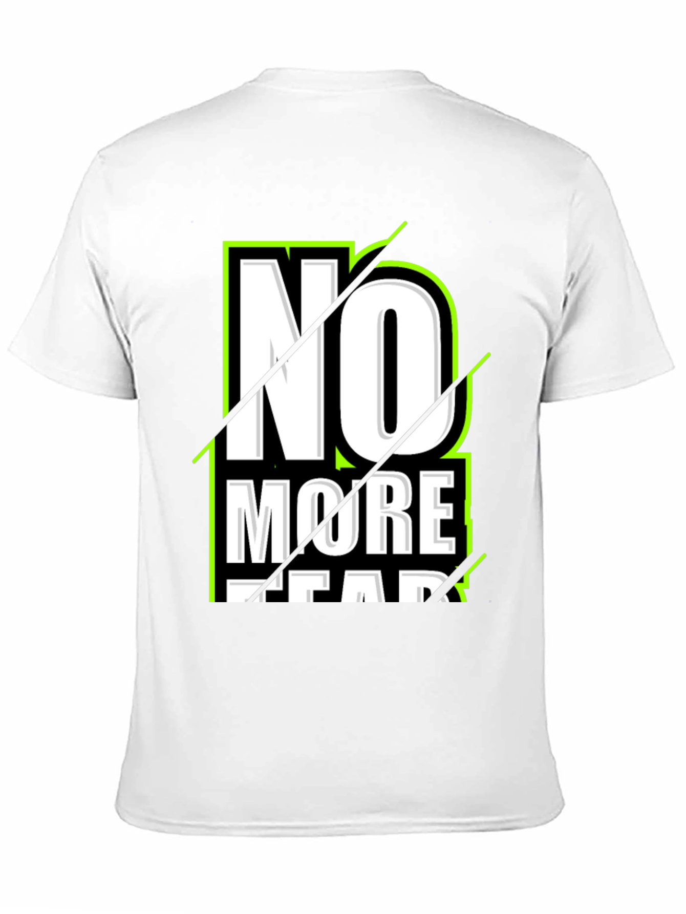 No More Fear Graphic Print Black T-Shirt