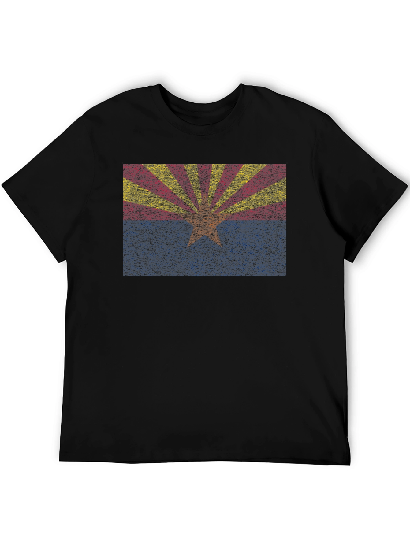 Arizona State Flag Graphic Tee - Black Crewneck