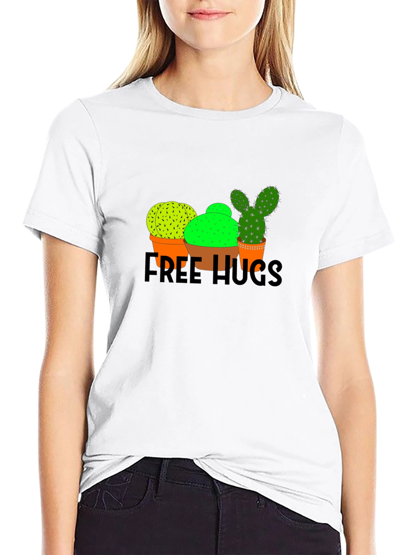 Cactus Free Hugs Graphic T-Shirt