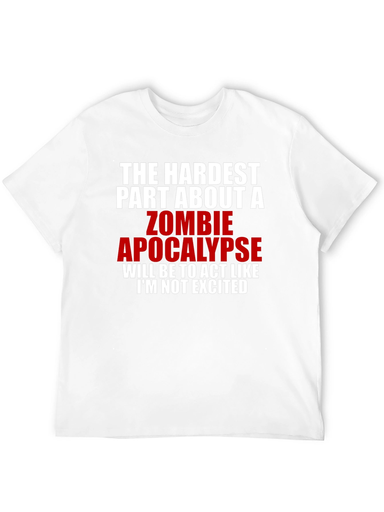 Zombie Apocalypse Graphic Tee Funny Novelty T-Shirt