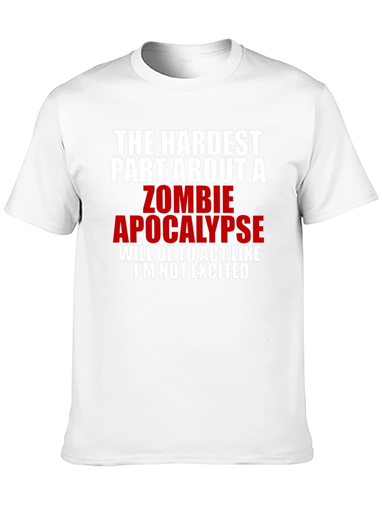 Zombie Apocalypse Graphic Tee Funny Novelty T-Shirt