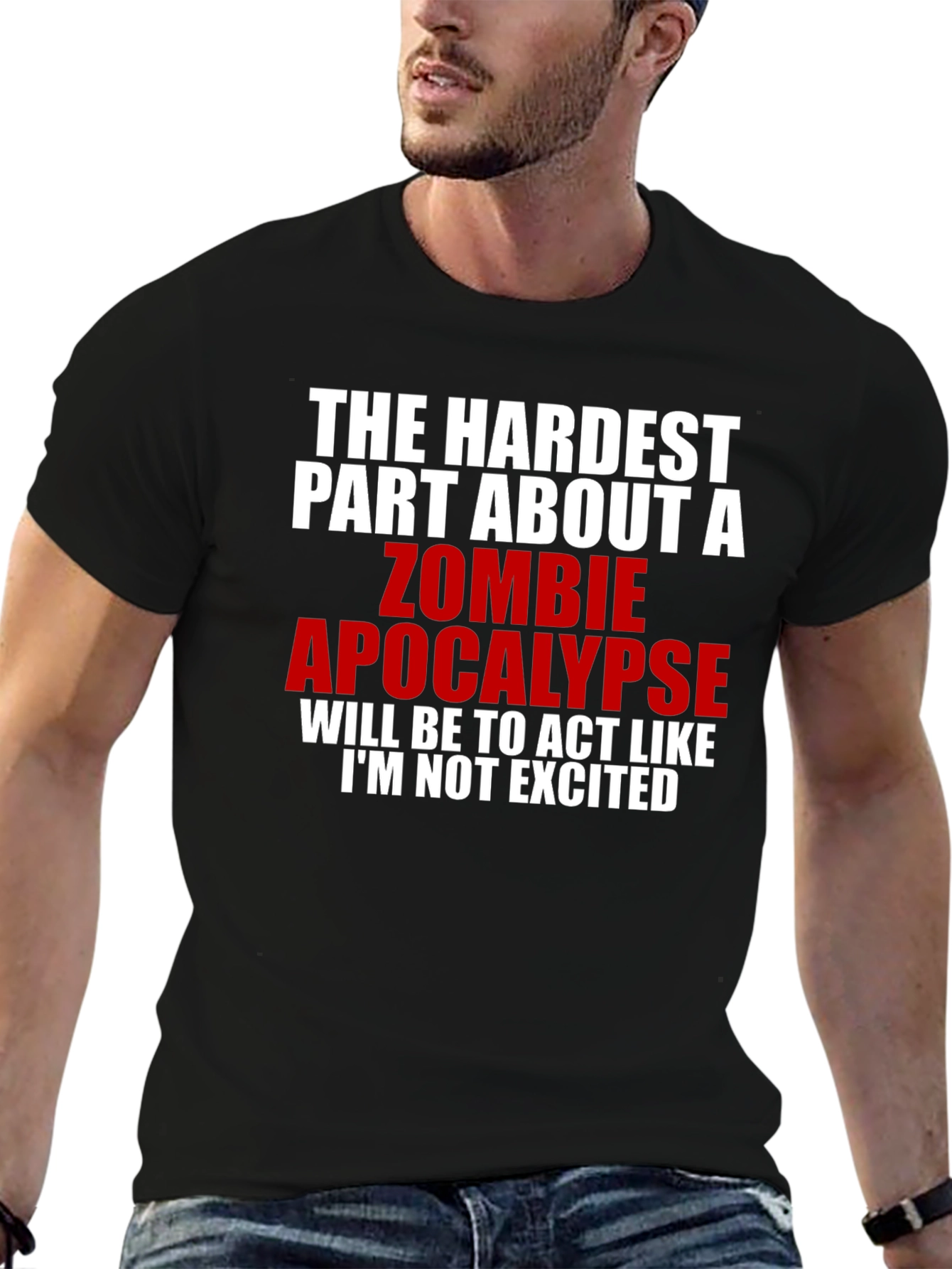 Zombie Apocalypse Graphic Tee Funny Novelty T-Shirt
