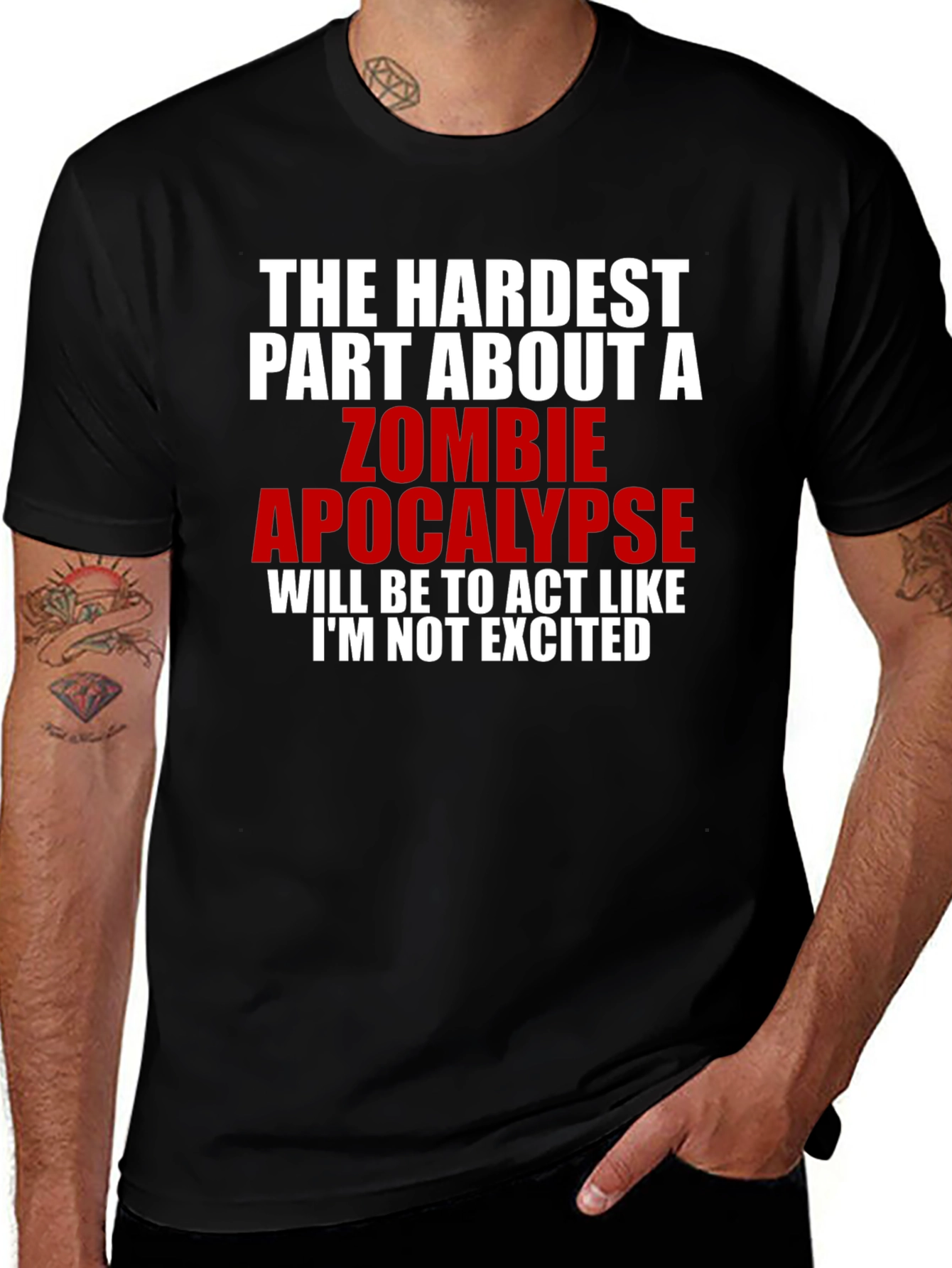 Zombie Apocalypse Graphic Tee Funny Novelty T-Shirt