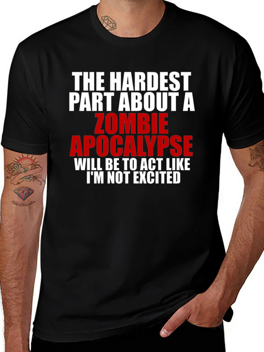 Zombie Apocalypse Graphic Tee Funny Novelty T-Shirt