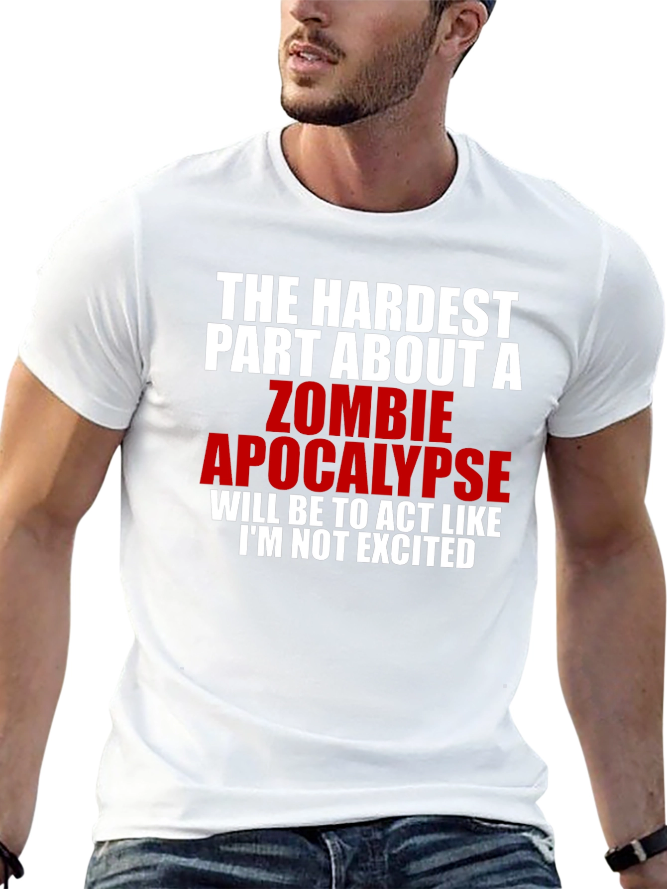 Zombie Apocalypse Graphic Tee Funny Novelty T-Shirt