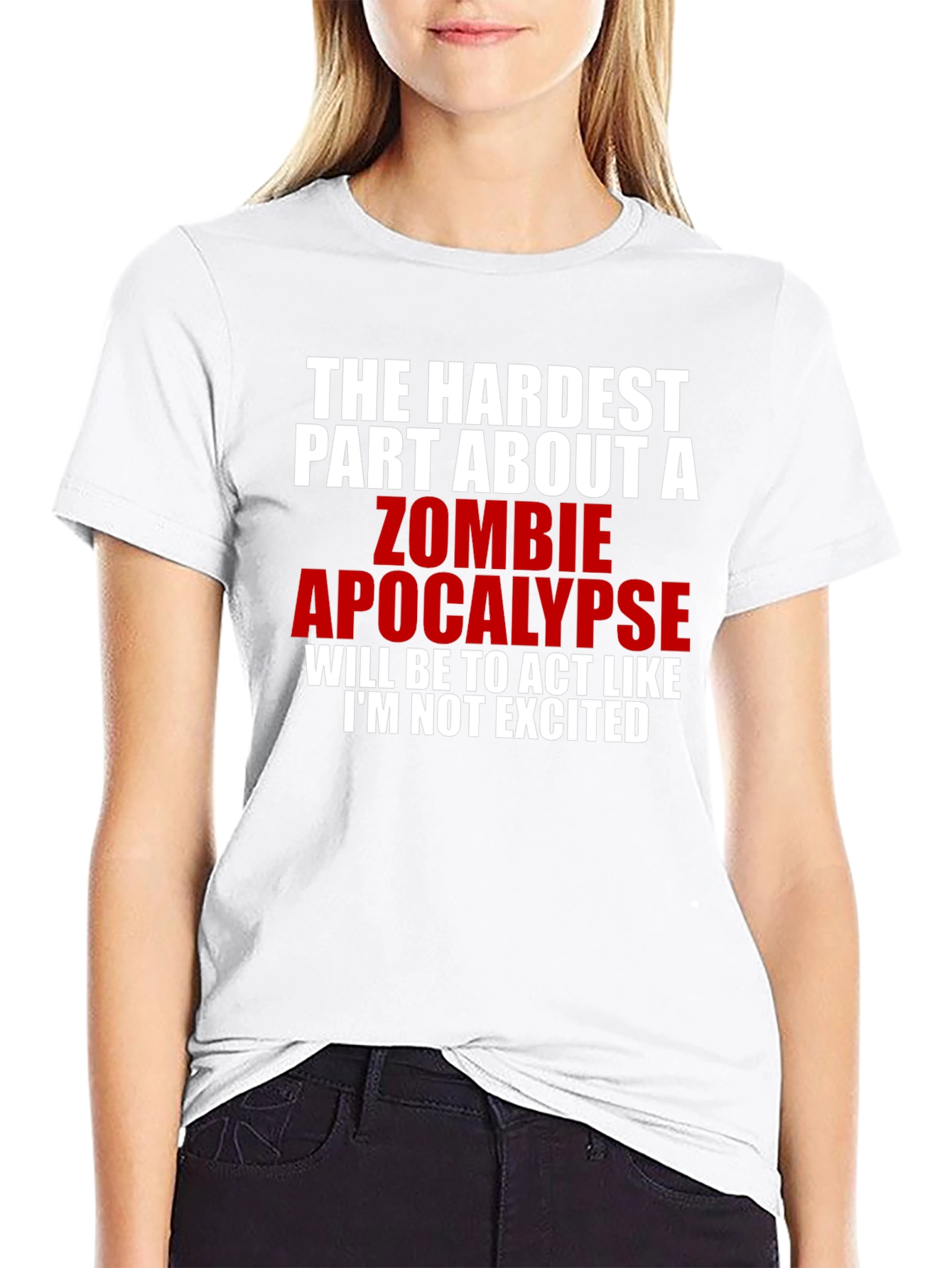 Zombie Apocalypse Graphic Tee Funny Novelty T-Shirt