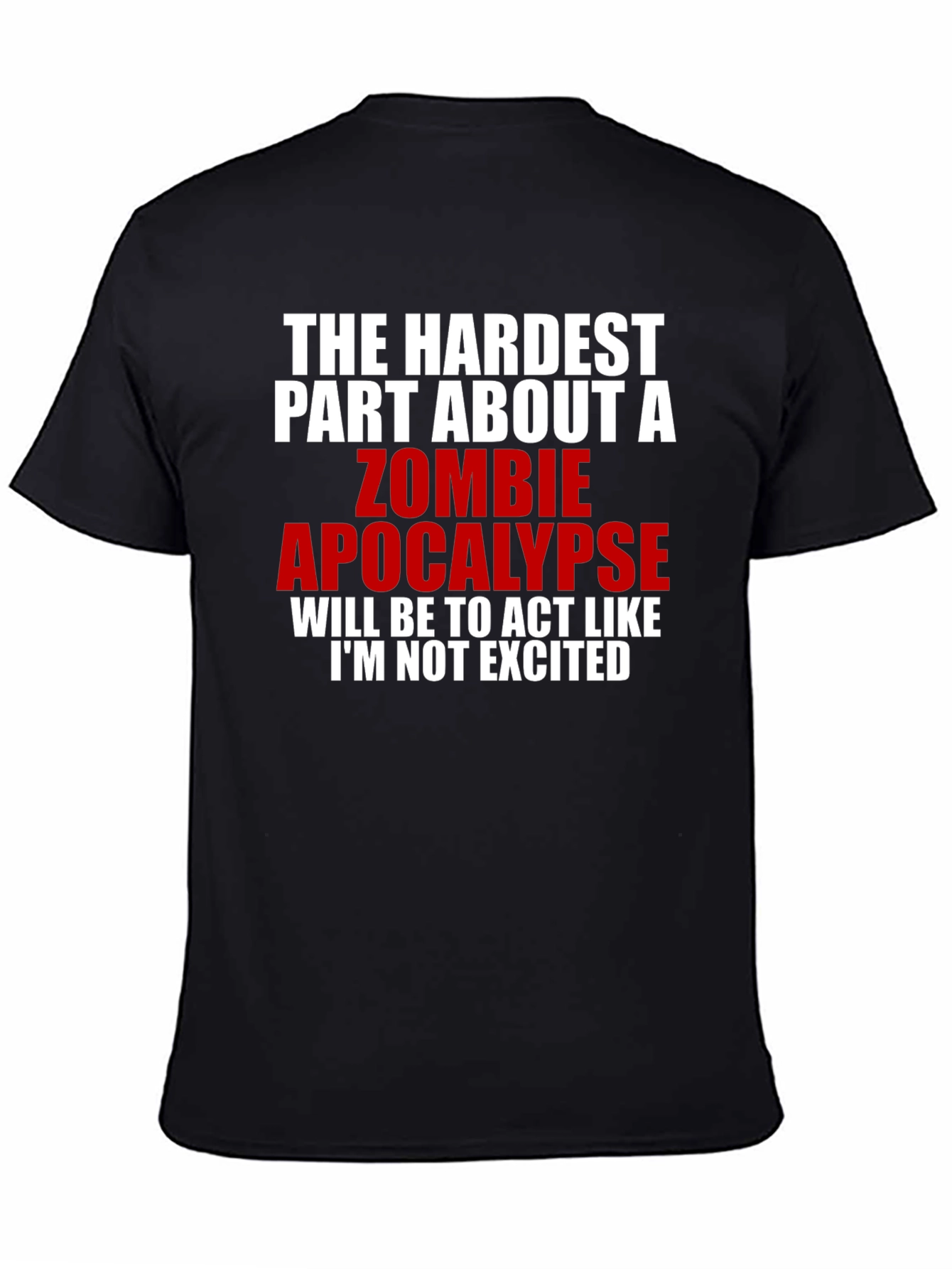 Zombie Apocalypse Graphic Tee Funny Novelty T-Shirt