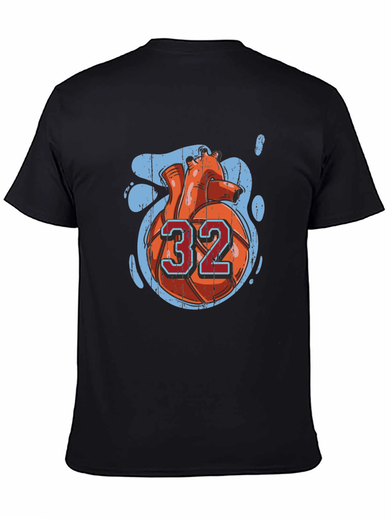 Basketball Heart Number 32 Graphic Tee
