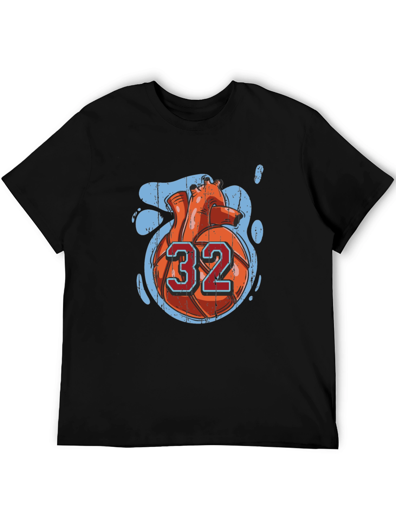 Basketball Heart Number 32 Graphic Tee