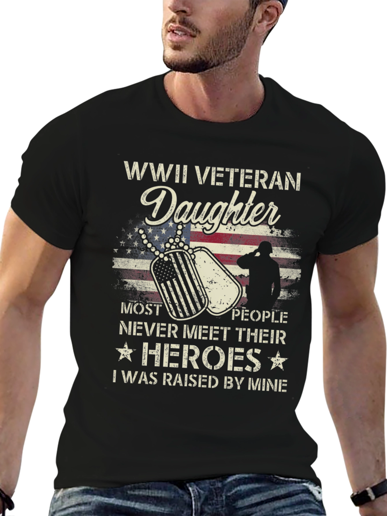 WWII Veteran Daughter T-Shirt - Honor Your Hero