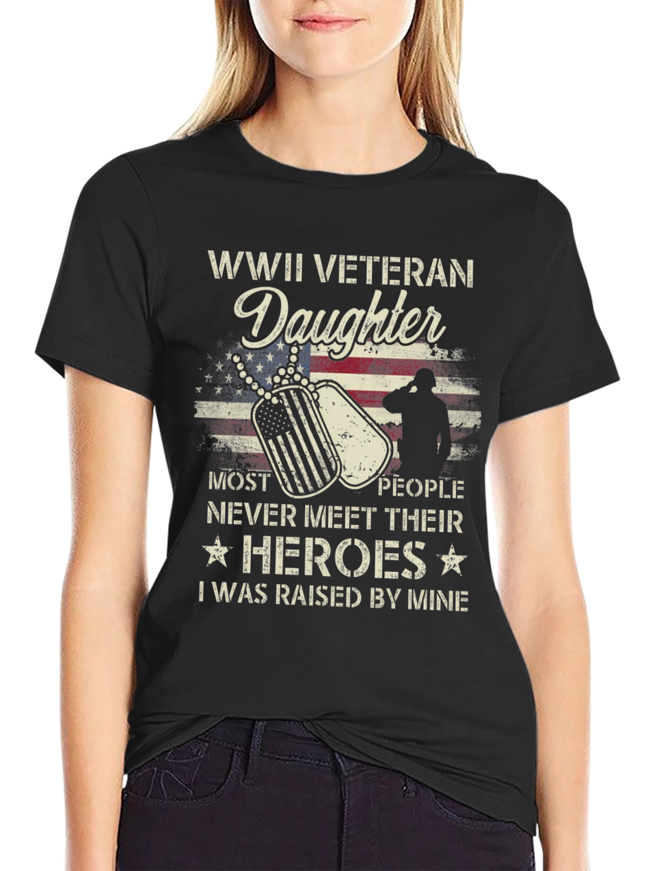 WWII Veteran Daughter T-Shirt - Honor Your Hero