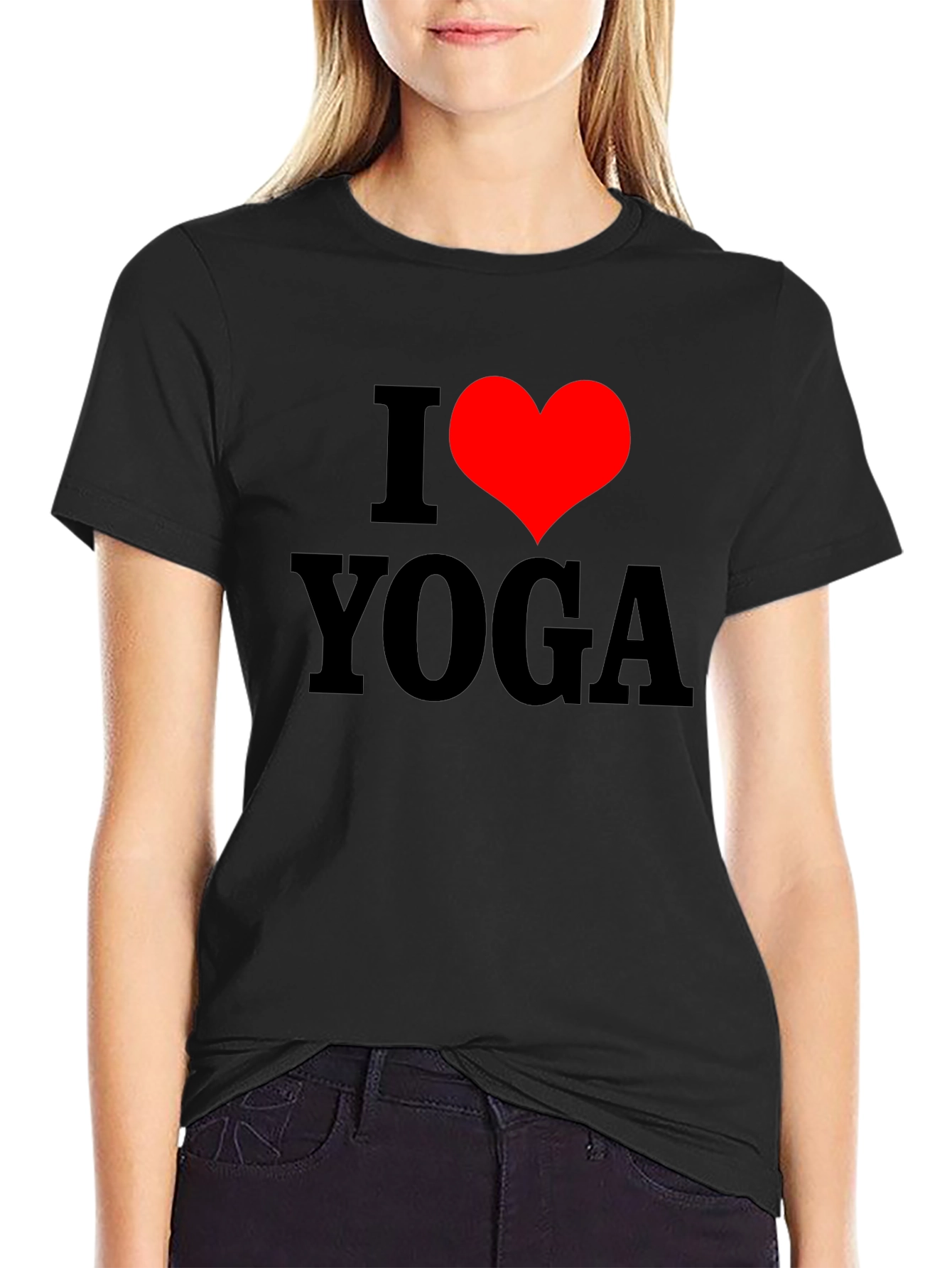 I Heart Yoga T-Shirt - Black