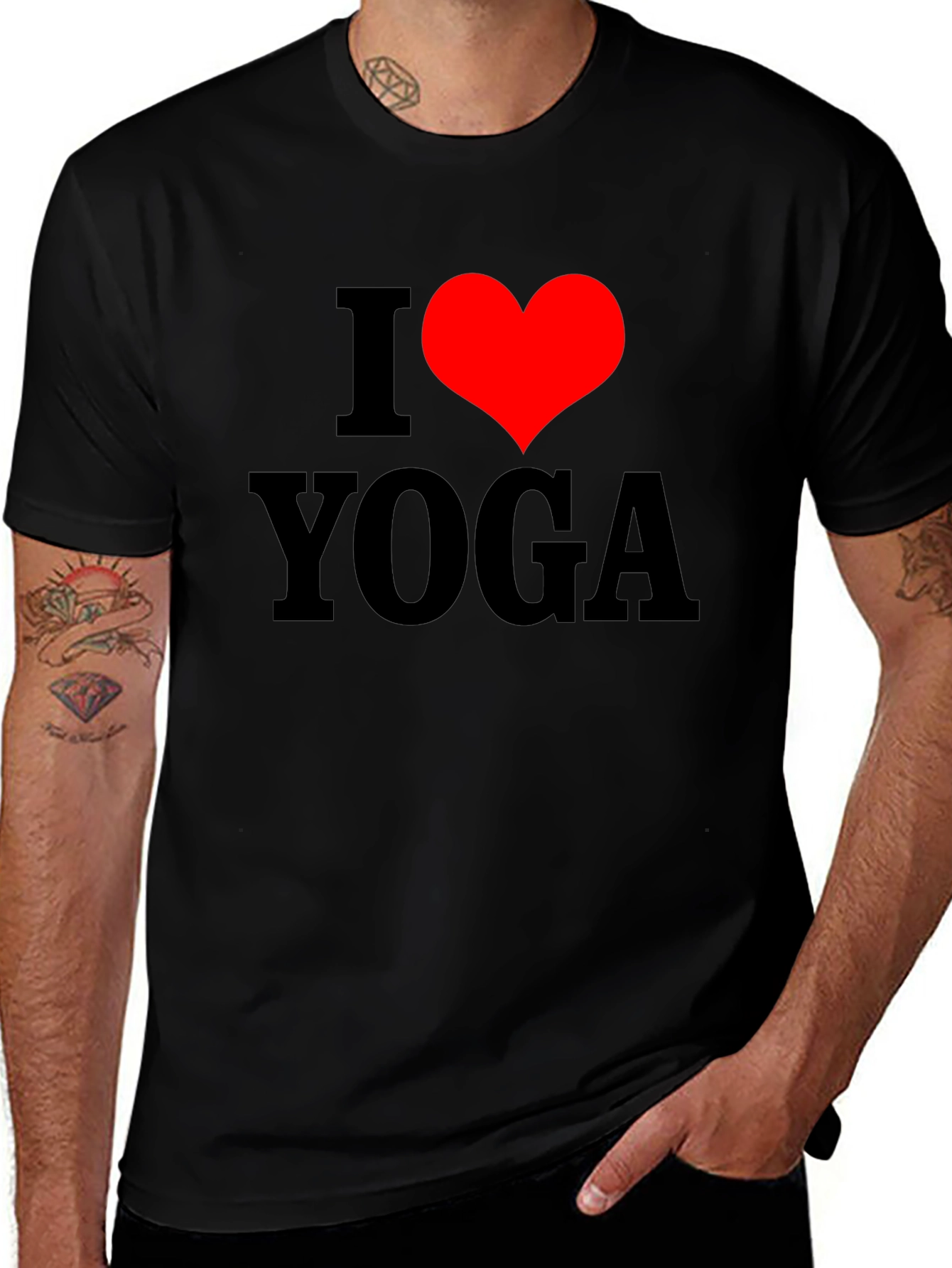 I Heart Yoga T-Shirt - Black