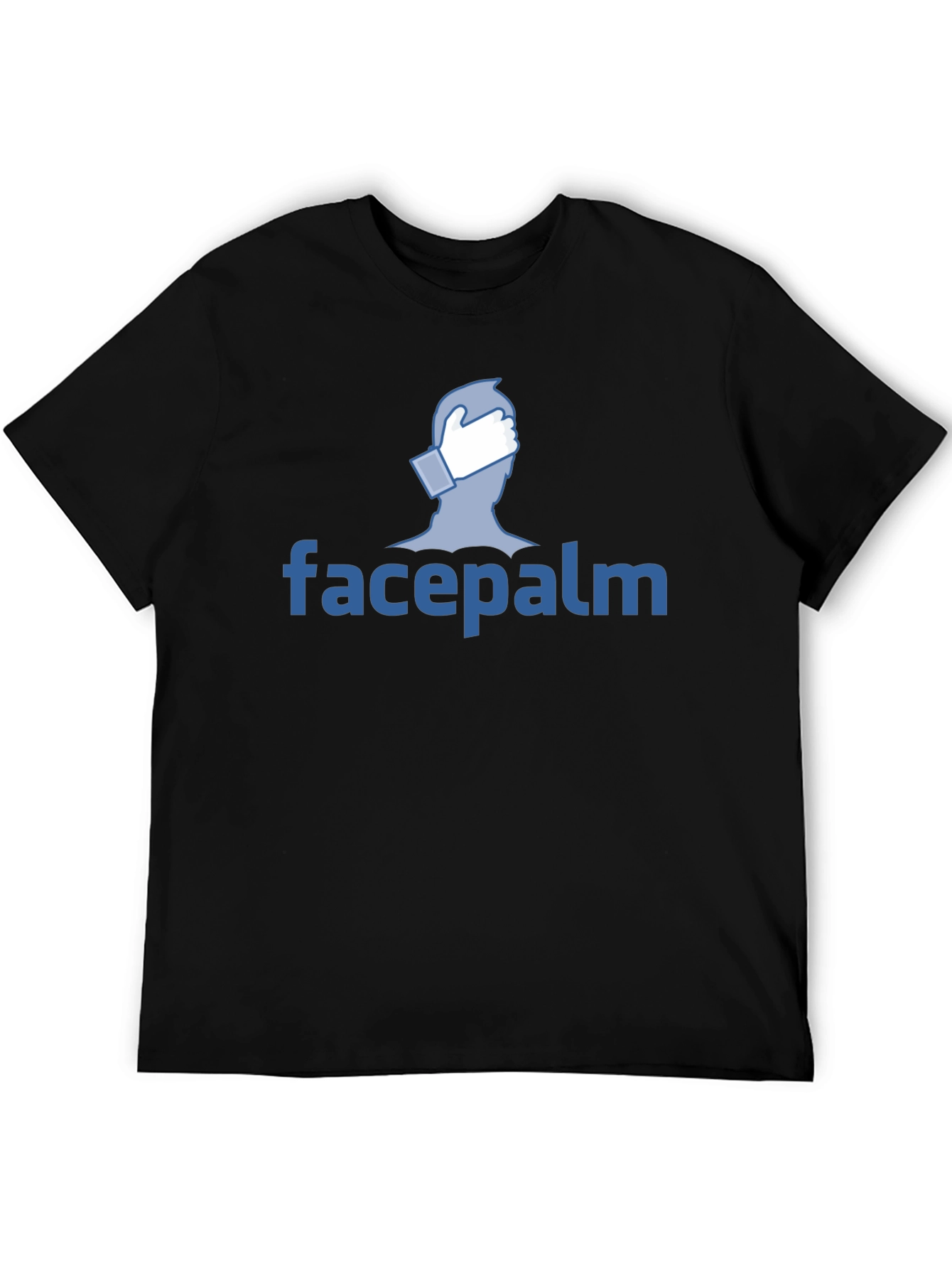 Facepalm Graphic Tee - Black Cotton T-Shirt