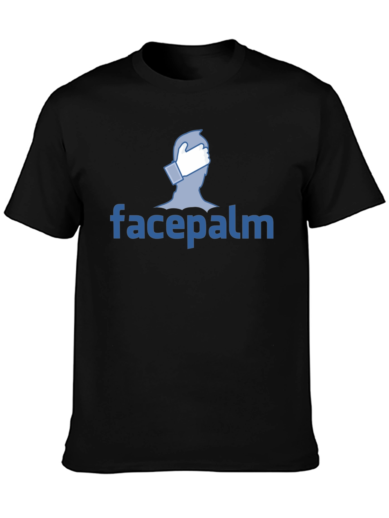 Facepalm Graphic Tee - Black Cotton T-Shirt
