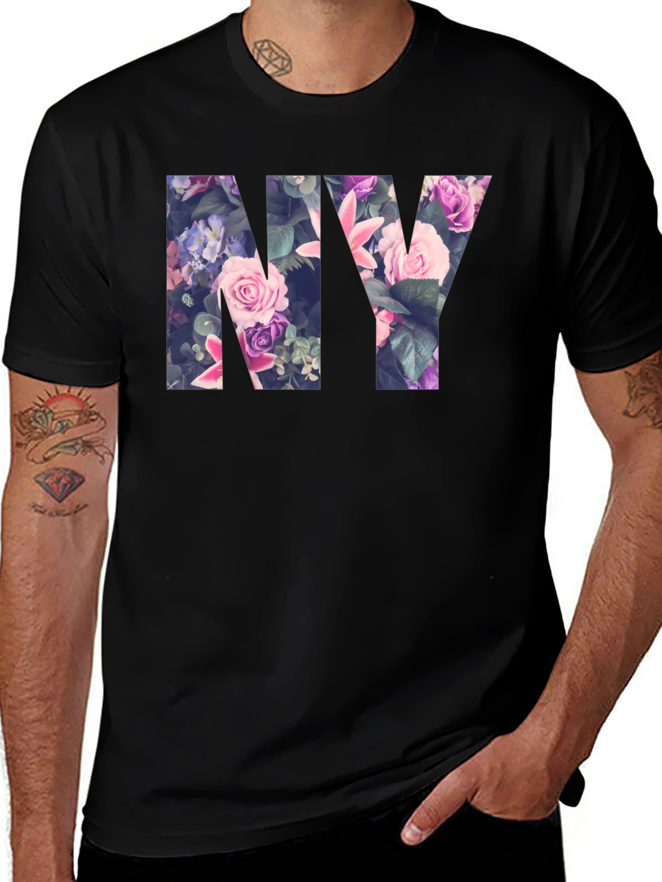 Floral NY Graphic Tee - Urban Style