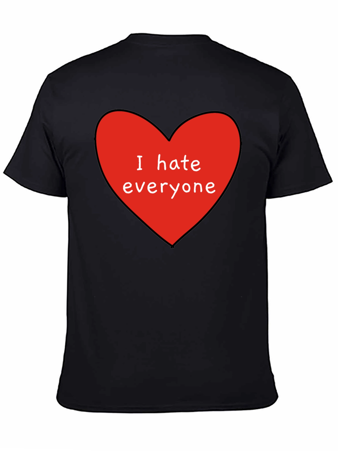 I Hate Everyone T-Shirt - Red Heart Graphic Tee