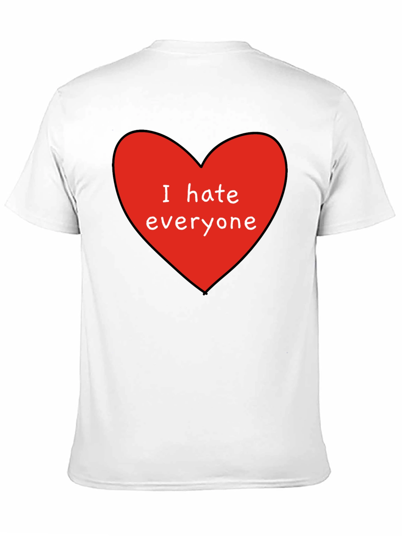 I Hate Everyone T-Shirt - Red Heart Graphic Tee