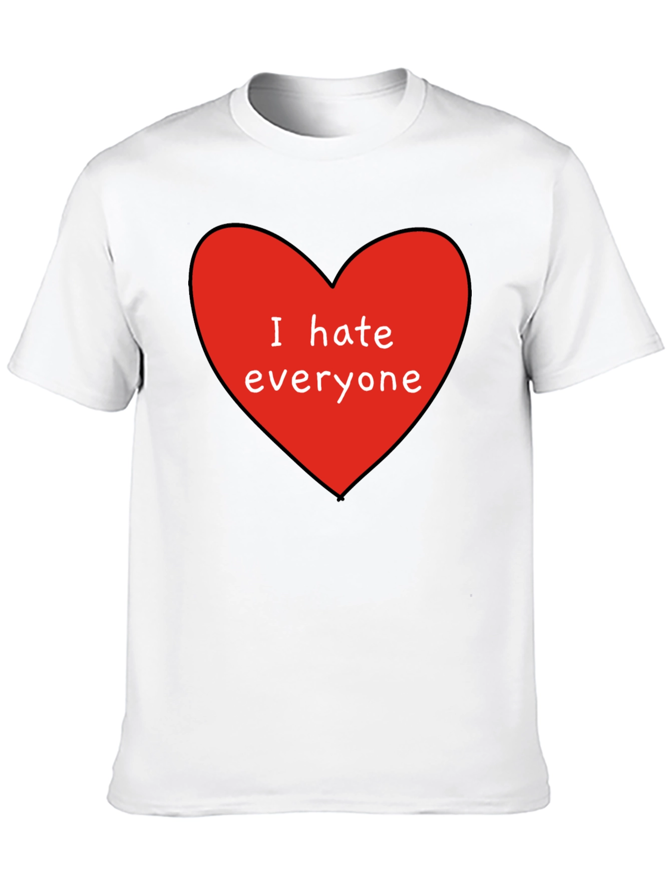 I Hate Everyone T-Shirt - Red Heart Graphic Tee