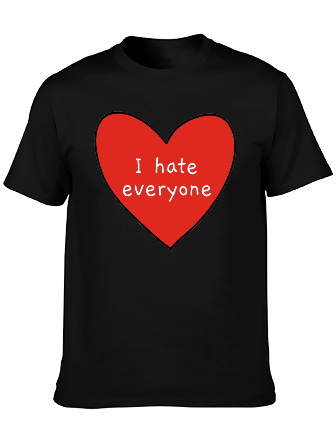 I Hate Everyone T-Shirt - Red Heart Graphic Tee