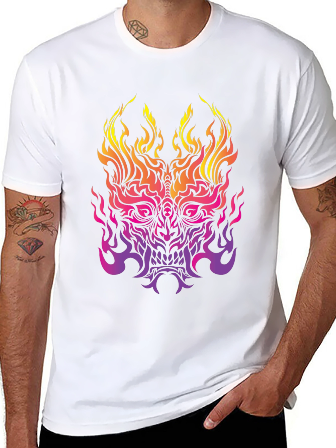 Fiery Oni Black T-Shirt
