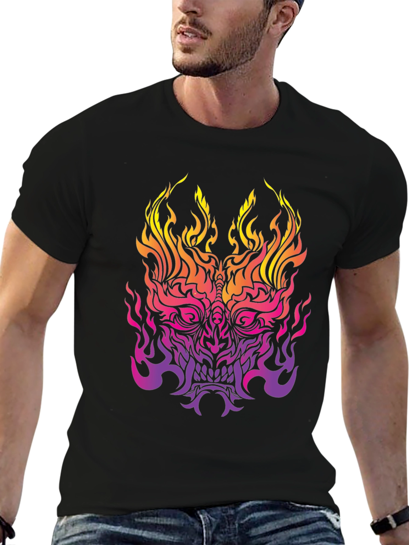 Fiery Oni Black T-Shirt