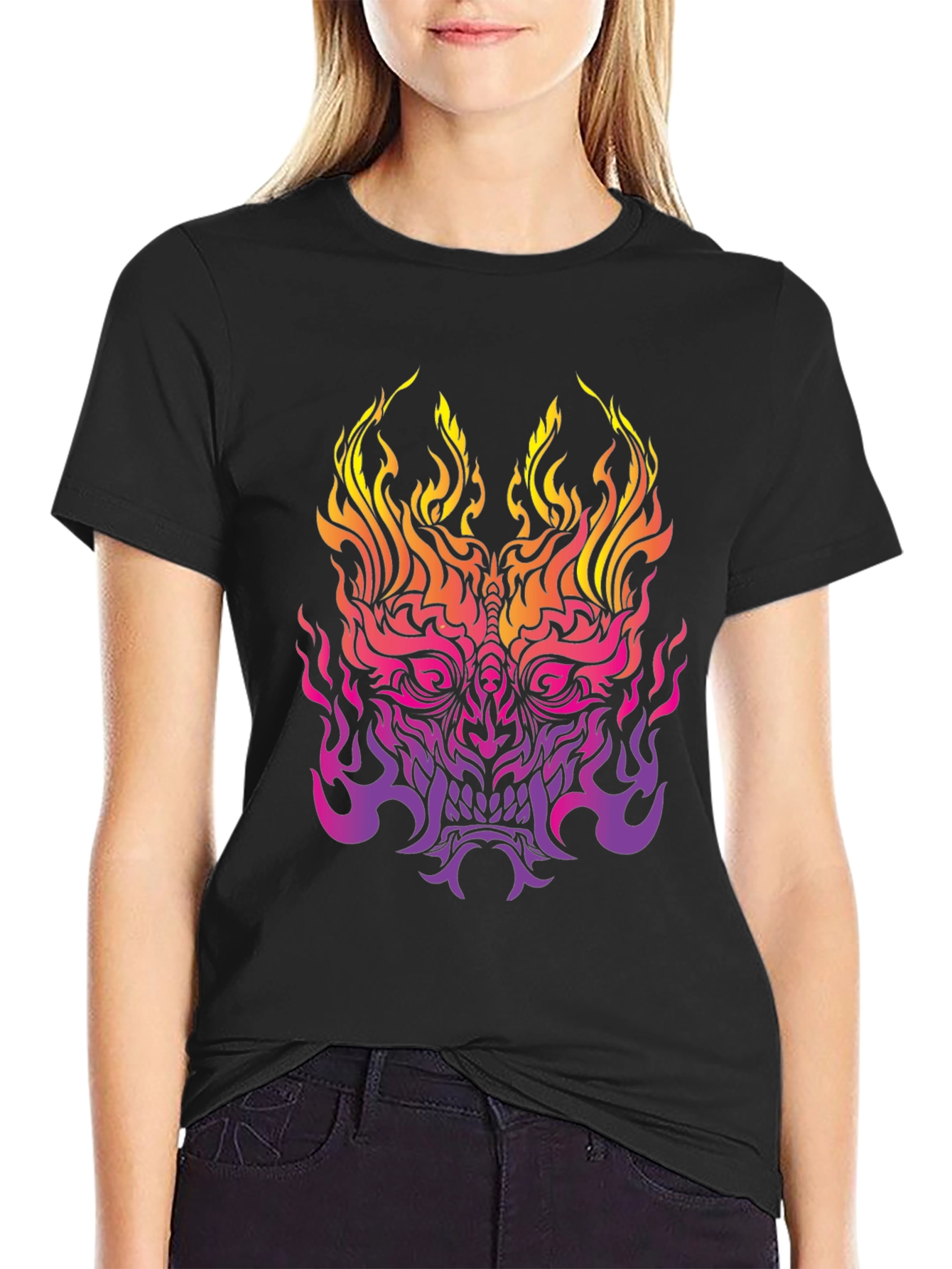 Fiery Oni Black T-Shirt