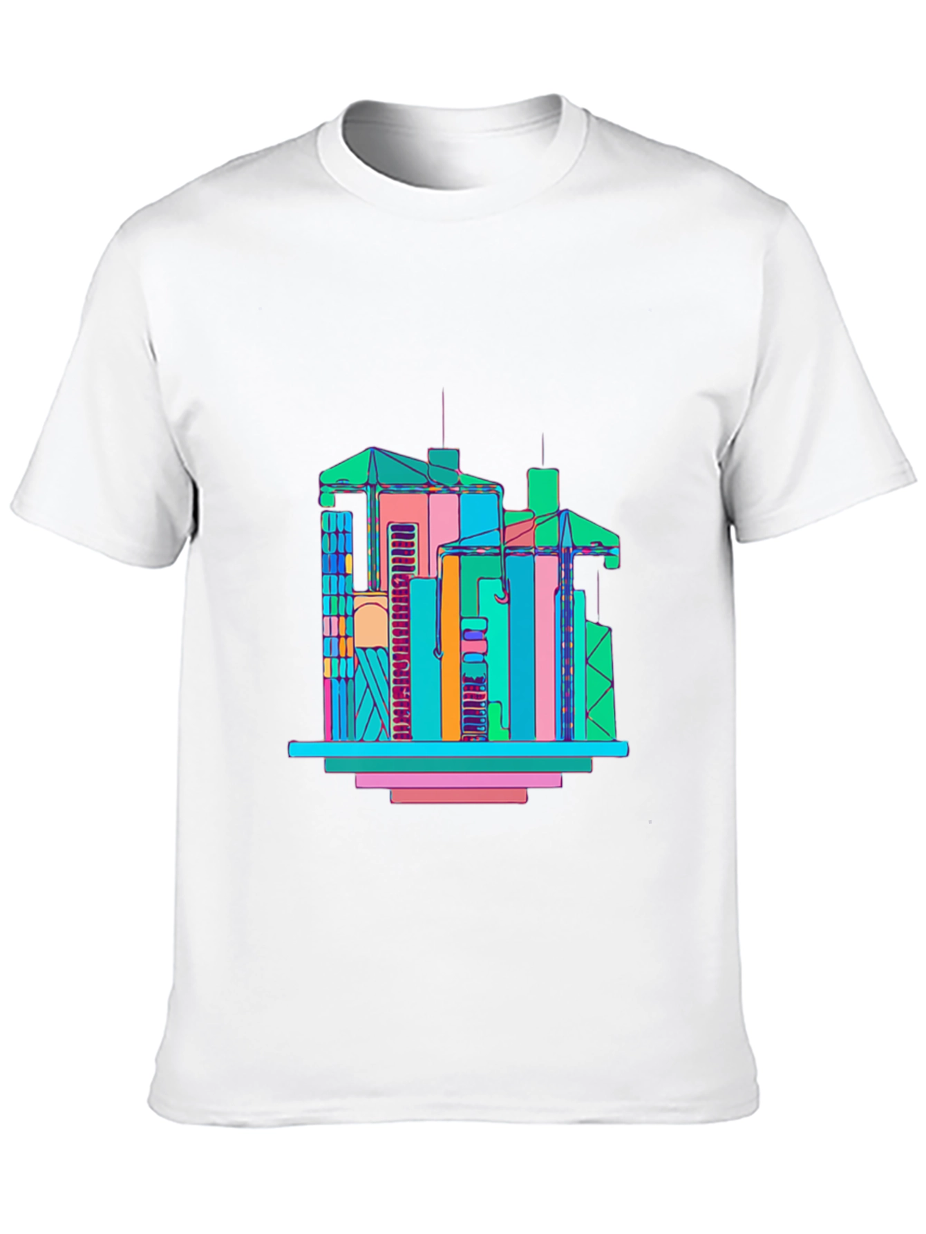 Abstract Building Graphic T-Shirt - Mens Black Tee