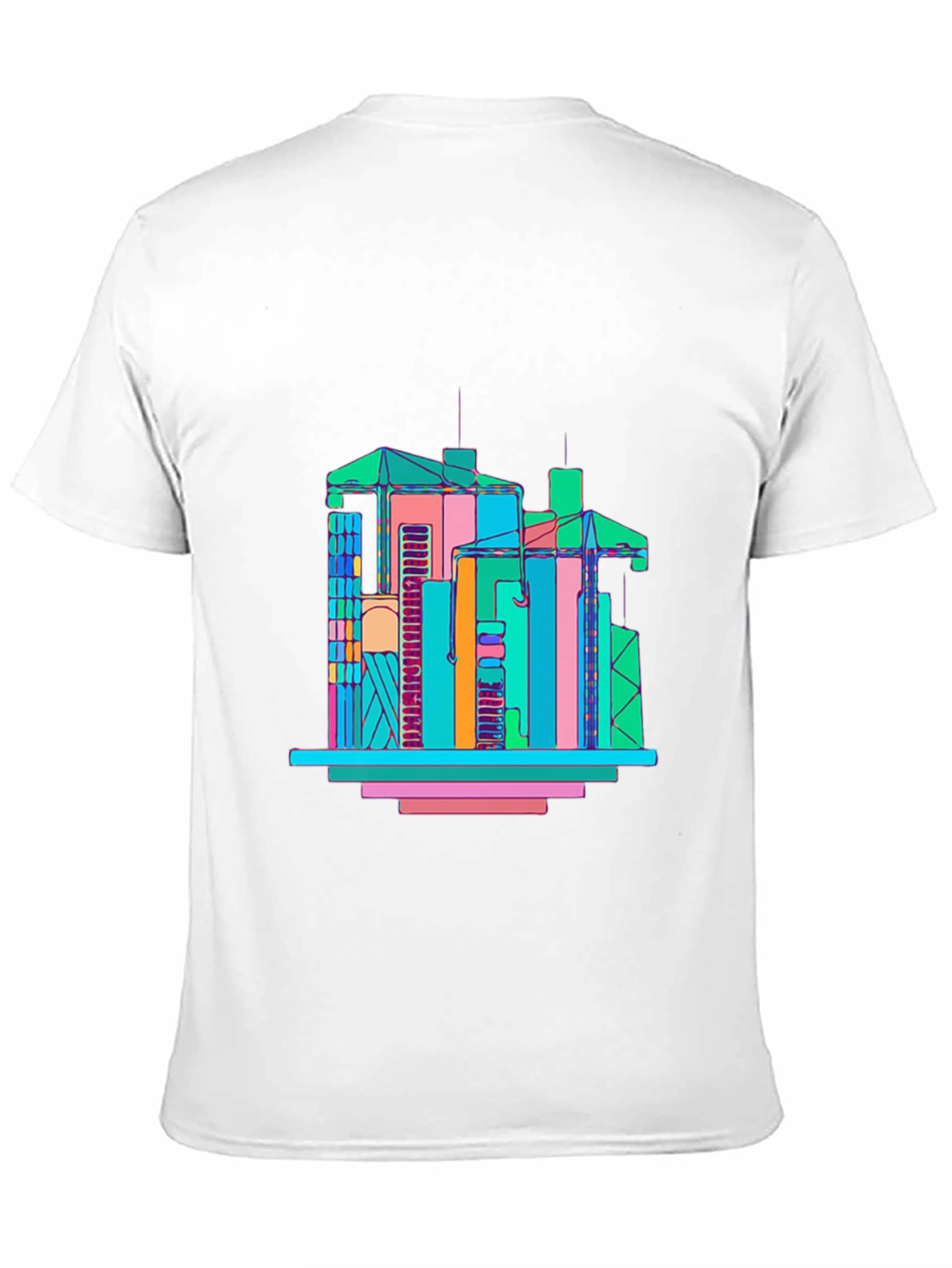 Abstract Building Graphic T-Shirt - Mens Black Tee