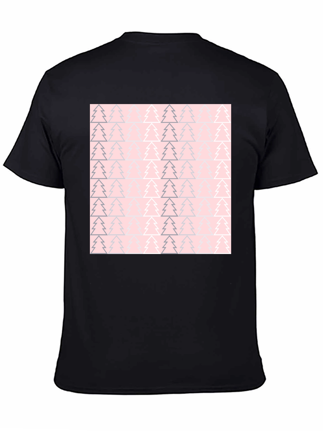 Pink Christmas Tree Pattern T-Shirt